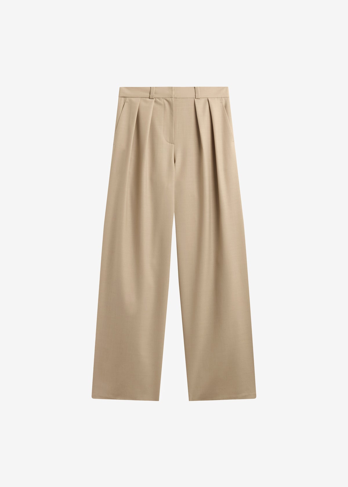 Marfa Pleated Silk Trousers - Beige – view 8 of 8