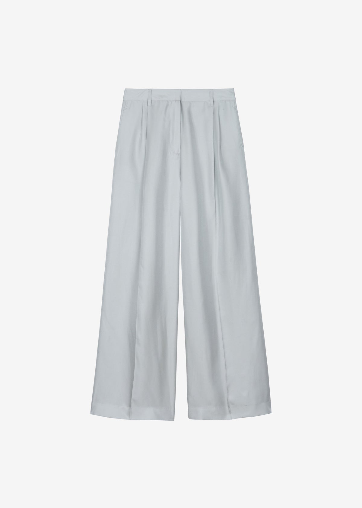 Marfa Pleated Silk Trousers - Grey – view 9 of 9