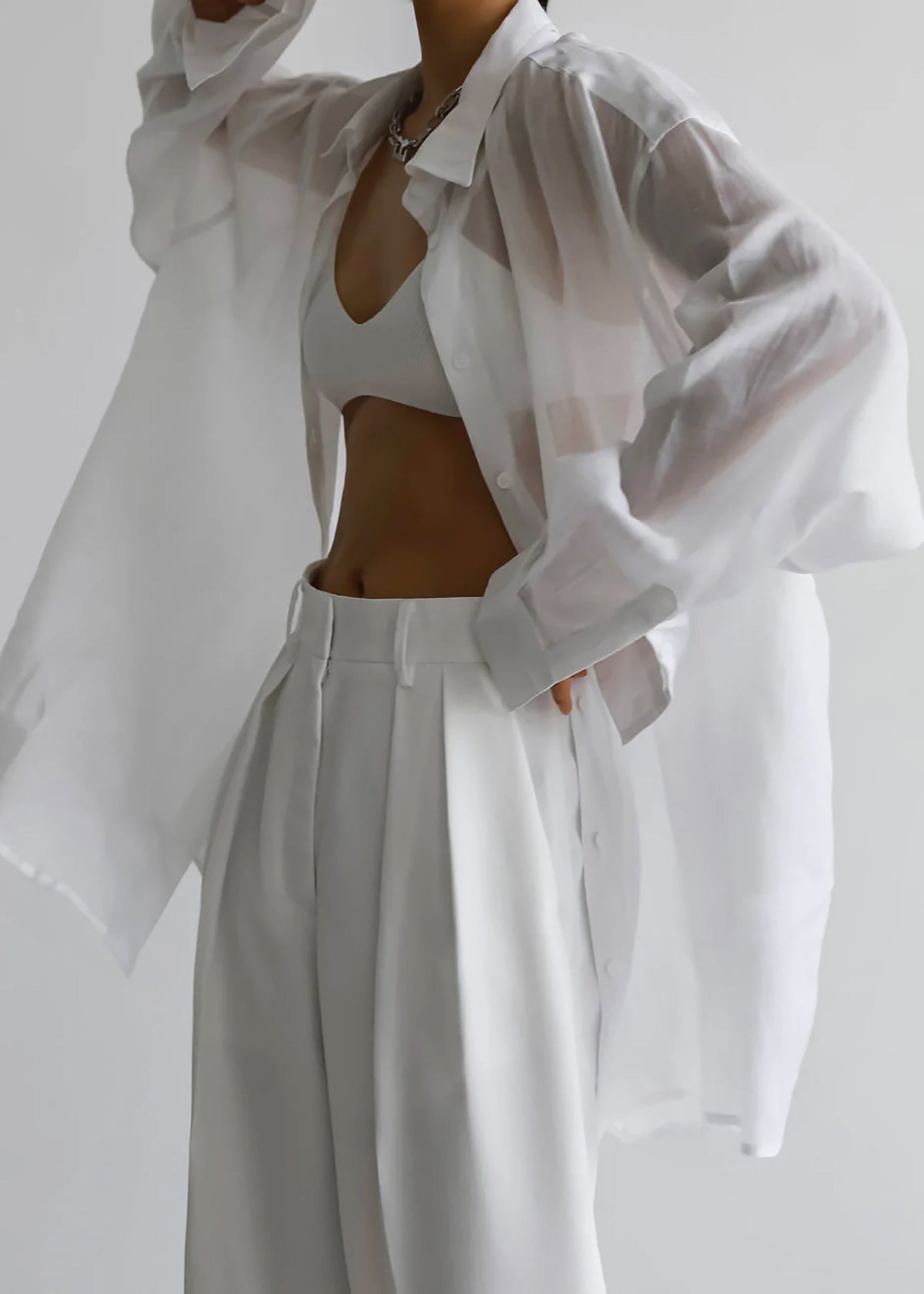 Marlow Oversized Linen Shirt - White – view 1 of 10