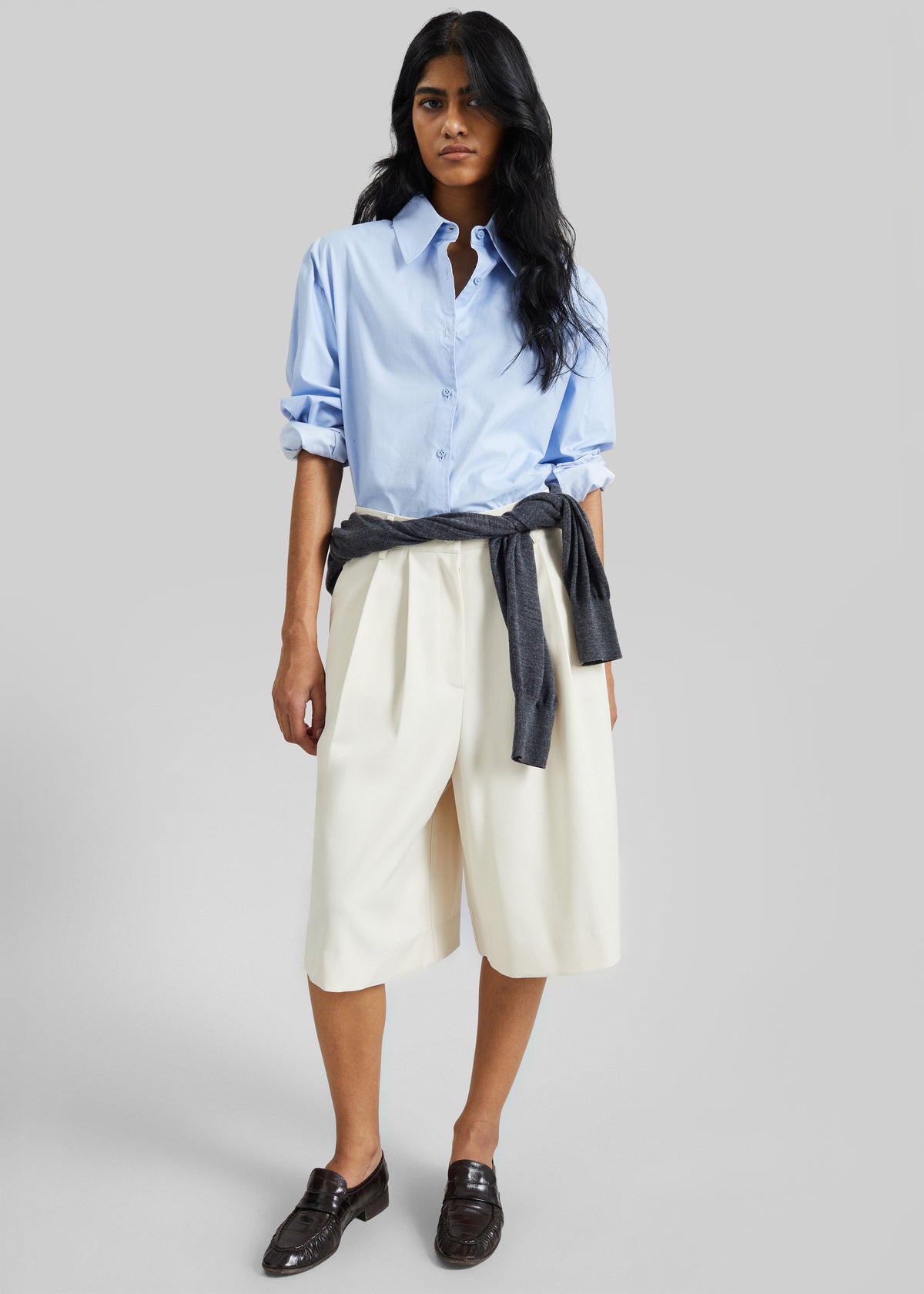 Martel Pleated Bermuda Shorts - Cream – view 3 of 8