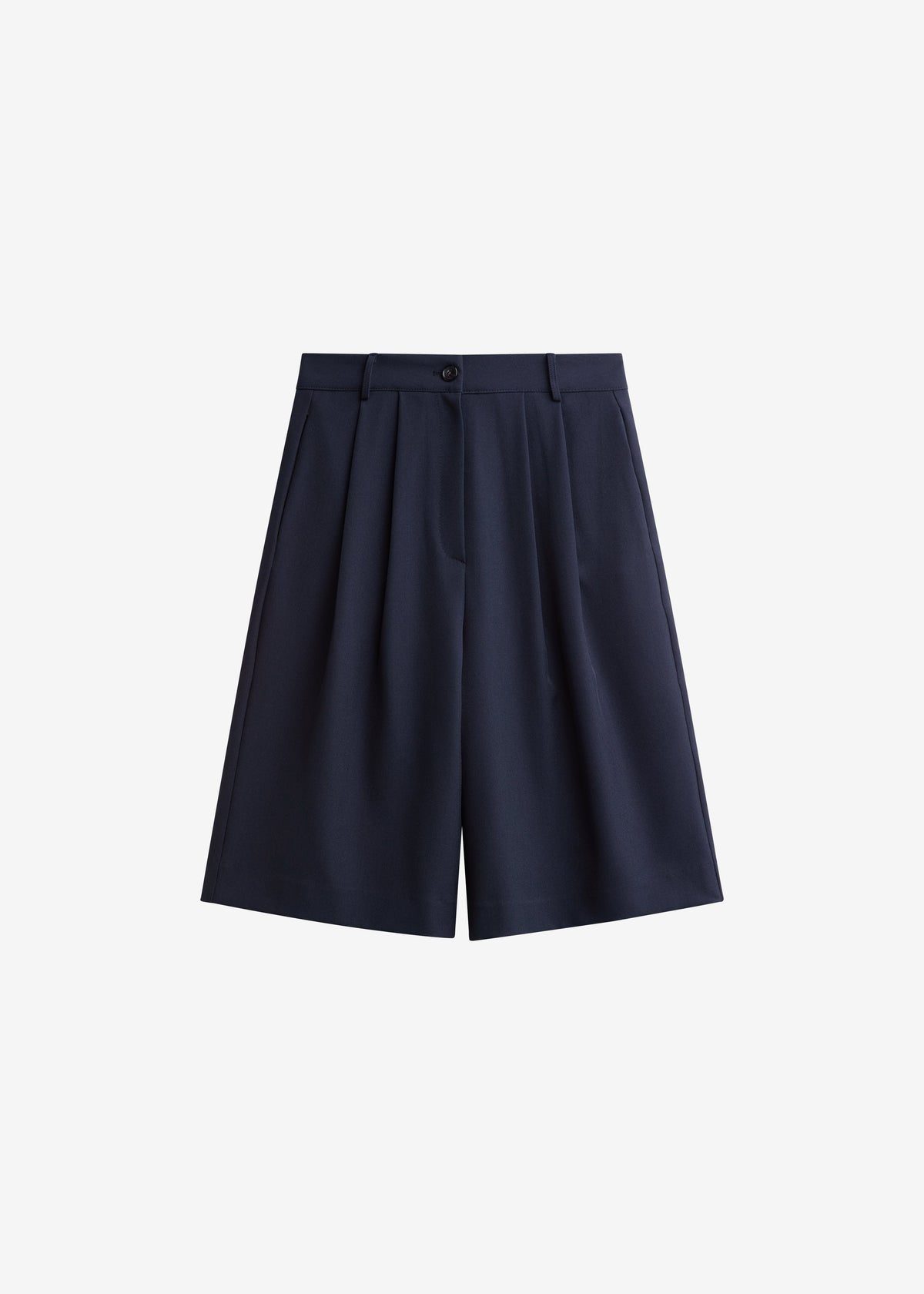 Martel Pleated Bermuda Shorts - Navy – view 9 of 9