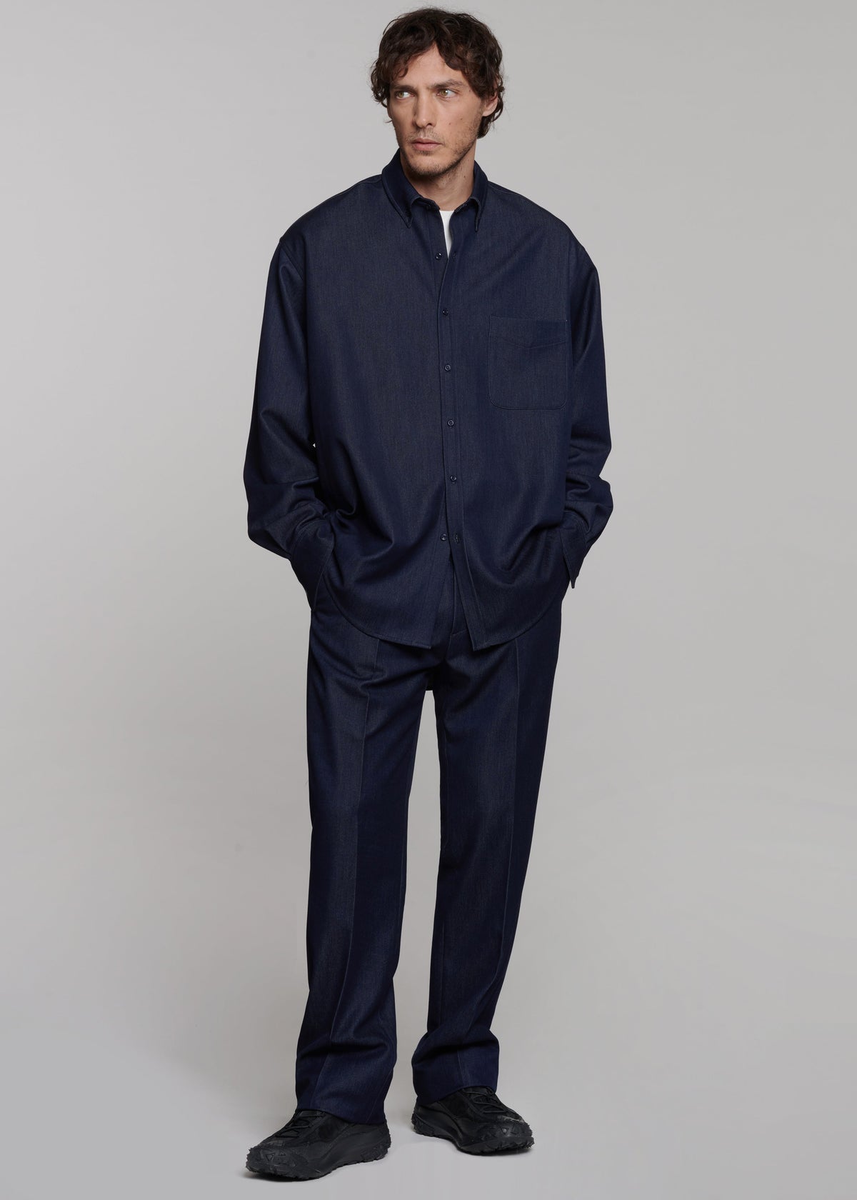Mason Button Up Shirt - Indigo – view 1 of 10