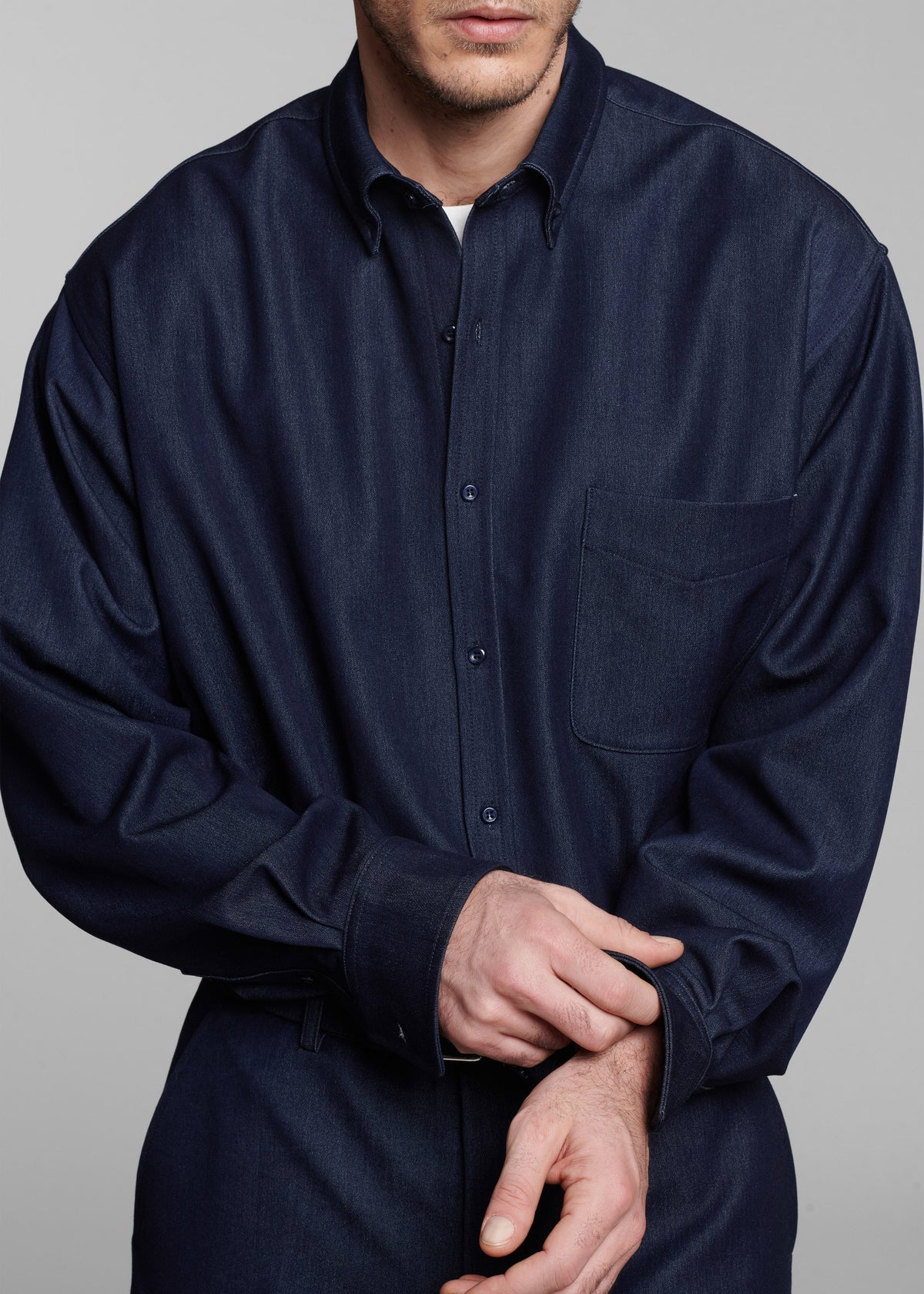 Mason Button Up Shirt - Indigo – view 7 of 10