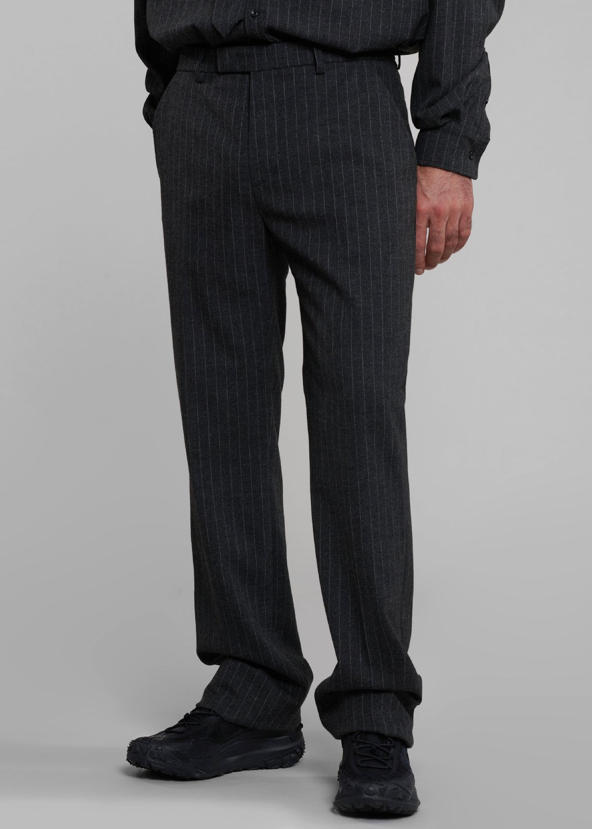 Mason Wool Trousers - Dark Grey/White Pinstripe – view 1 of 14