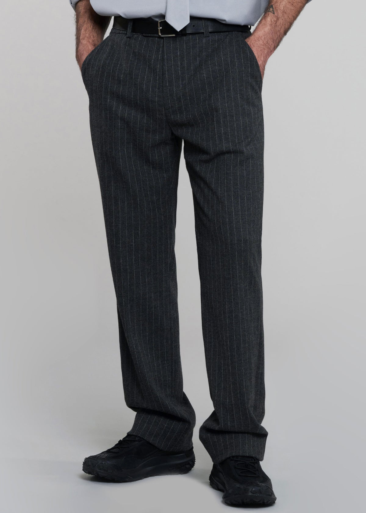 Mason Wool Trousers - Dark Grey/White Pinstripe – view 5 of 14