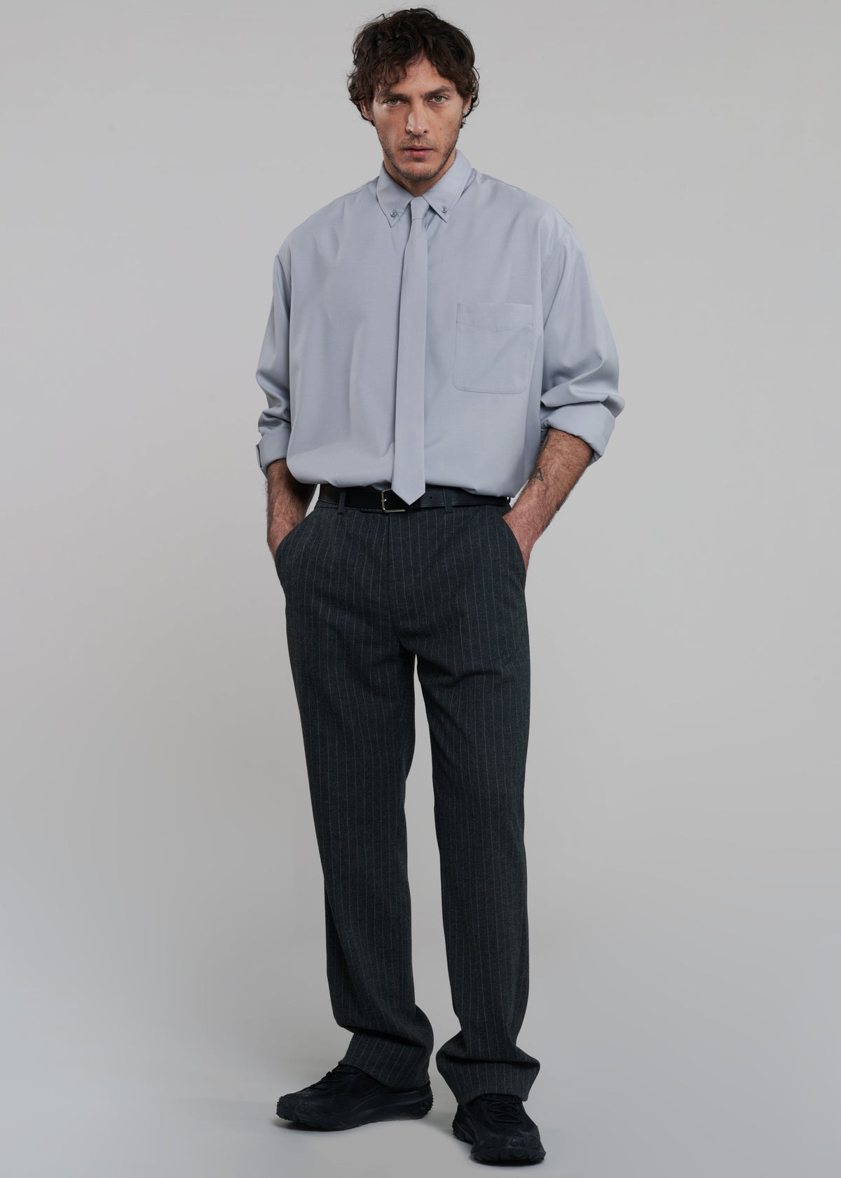 Mason Wool Trousers - Dark Grey/White Pinstripe – view 6 of 14