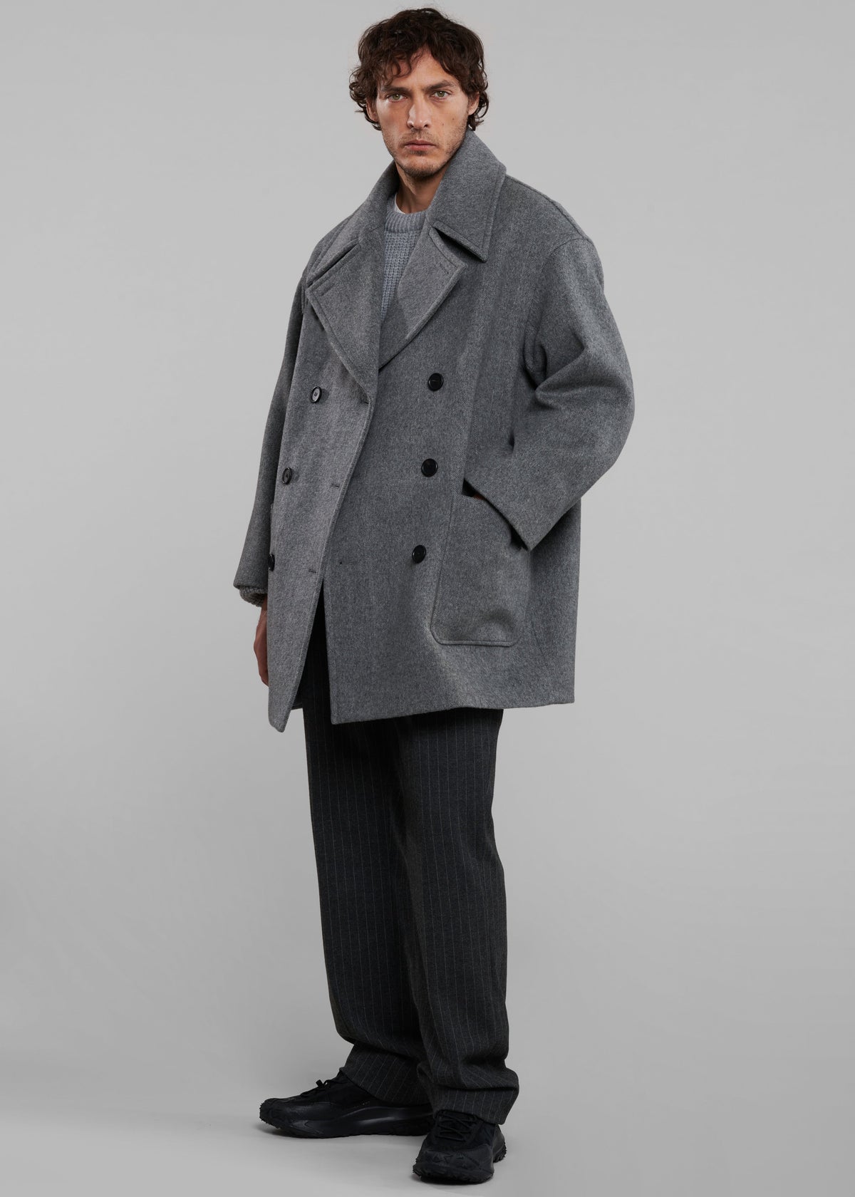 Mason Wool Trousers - Dark Grey/White Pinstripe – view 10 of 14