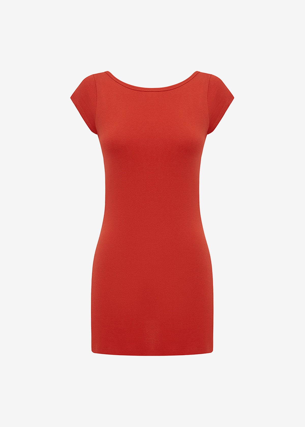 Matteau Low Back Mini Tee Dress - Tomato – view 4 of 4