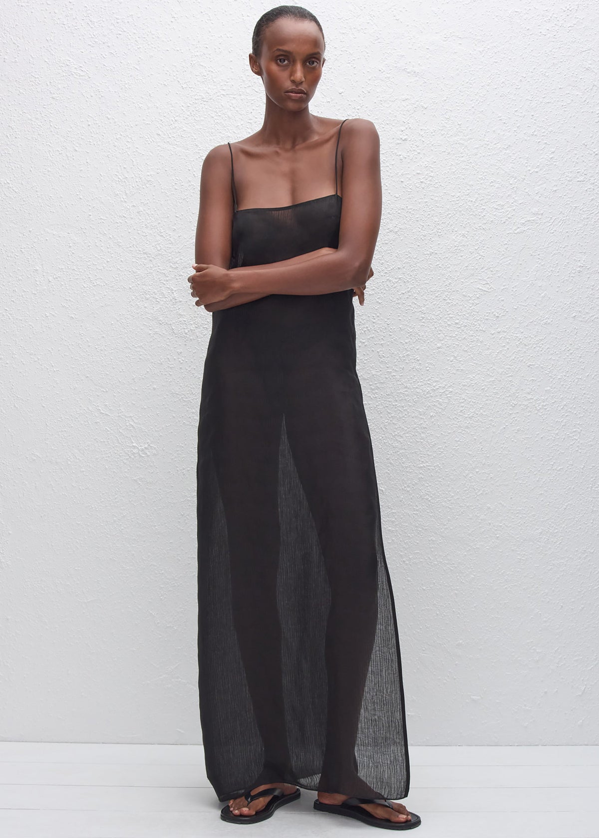 Matteau Sheer Cami Dress - Black – view 1 of 6