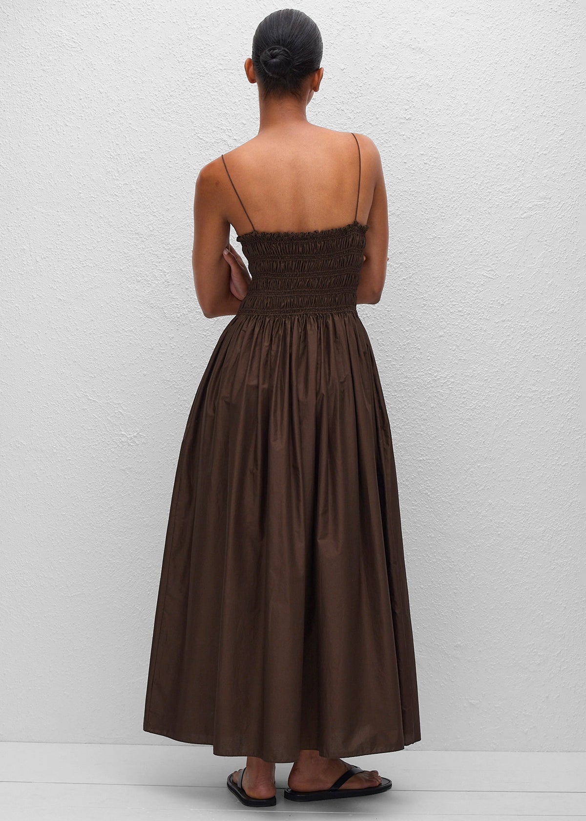 Matteau Shirred Bodice Dress - Chocolate – view 5 of 6