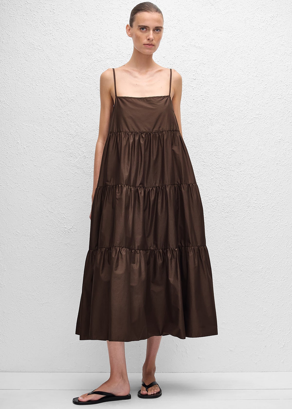 Matteau Tiered Sundress - Chocolate – view 1 of 4