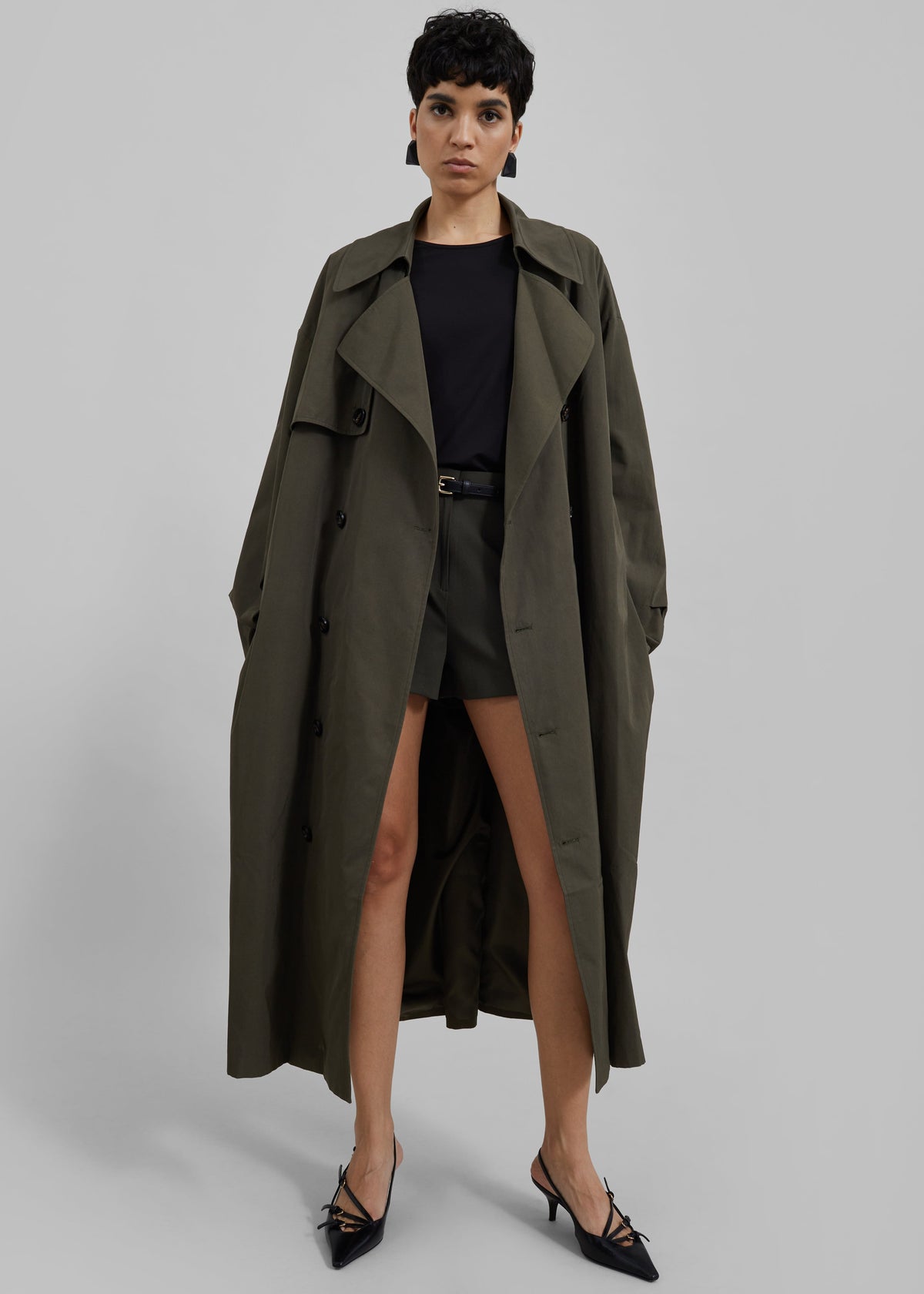 Mavis Oversized Trench - Khaki – view 1 of 10
