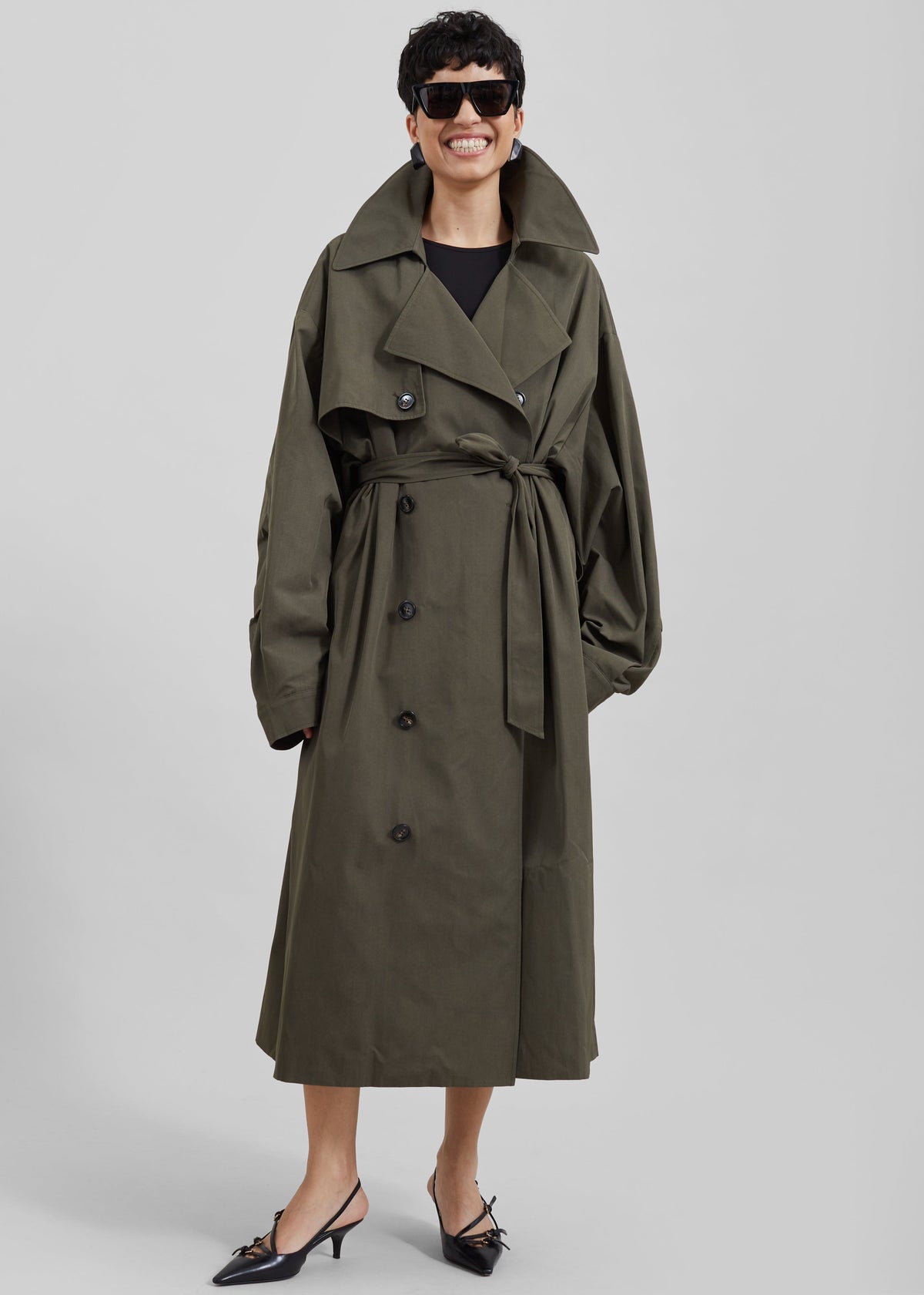Mavis Oversized Trench - Khaki – view 6 of 10