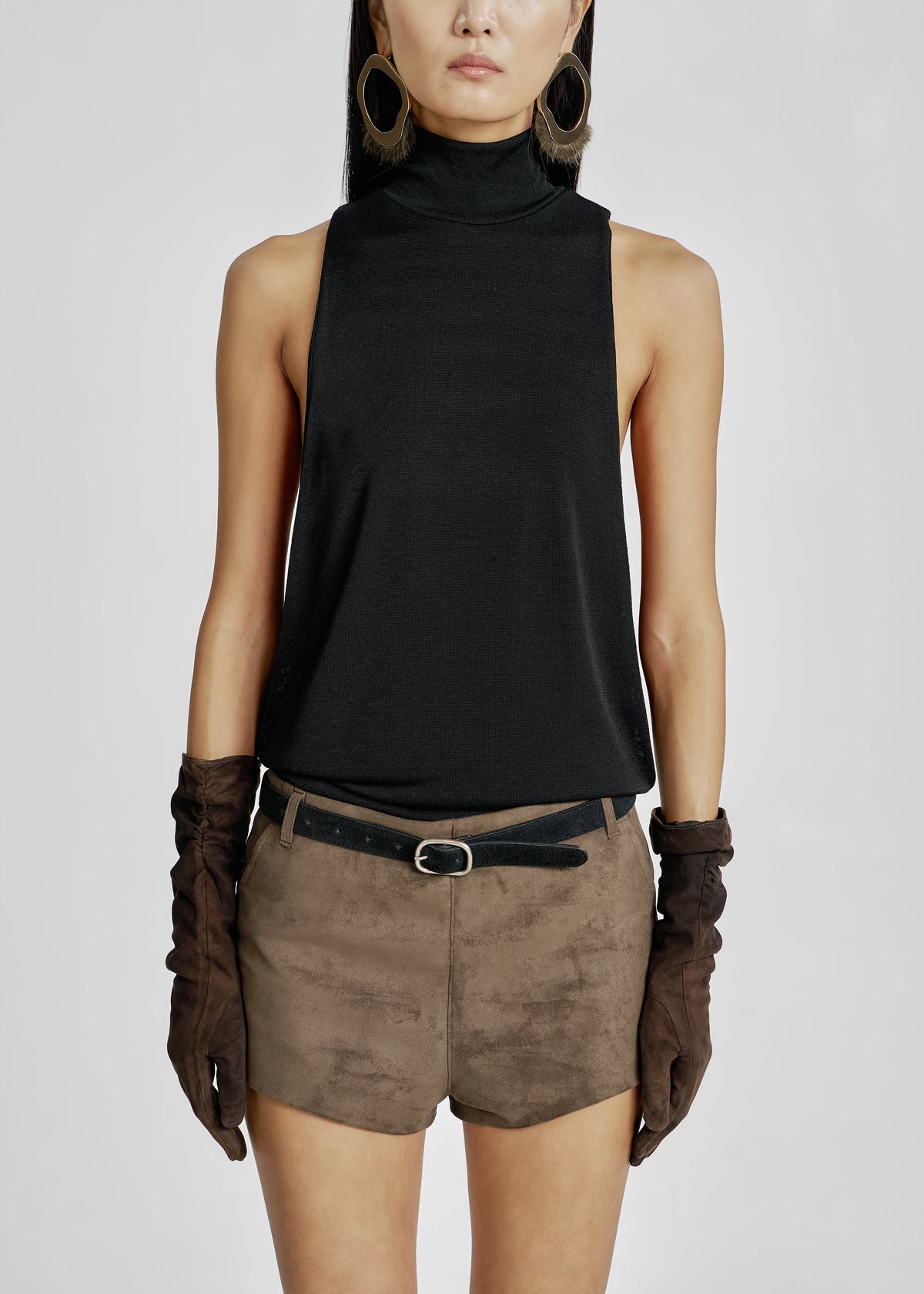 Maxen Mock Neck Bodysuit - Black – view 7 of 10