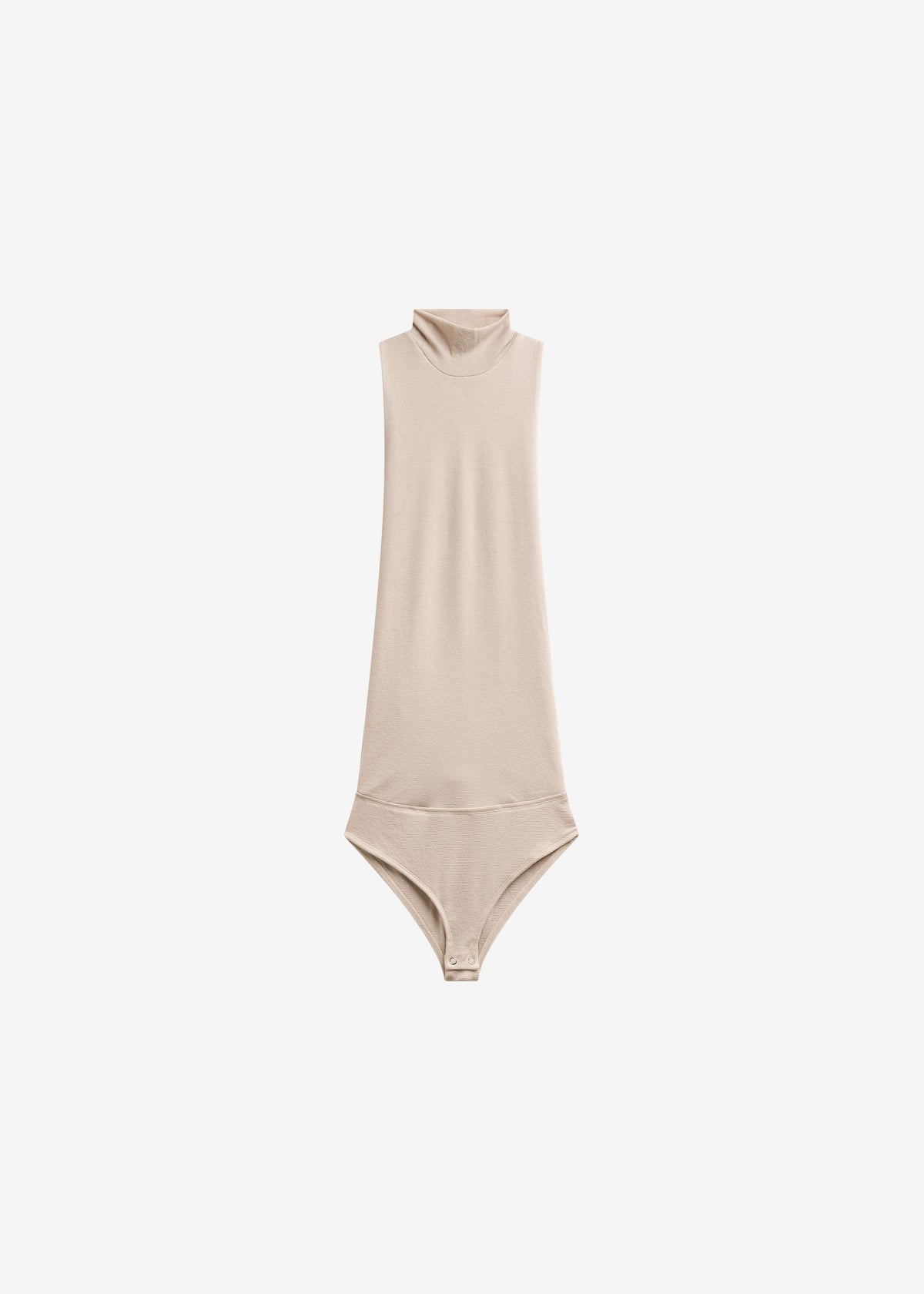 Maxen Mock Neck Bodysuit - Beige – view 8 of 8