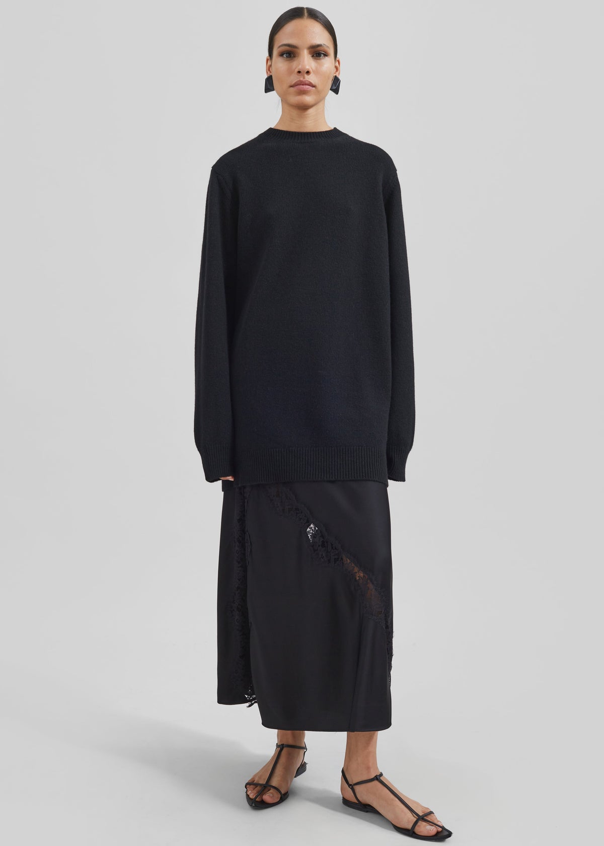 Maxime Knit Sweater Dress - Black – view 2 of 7