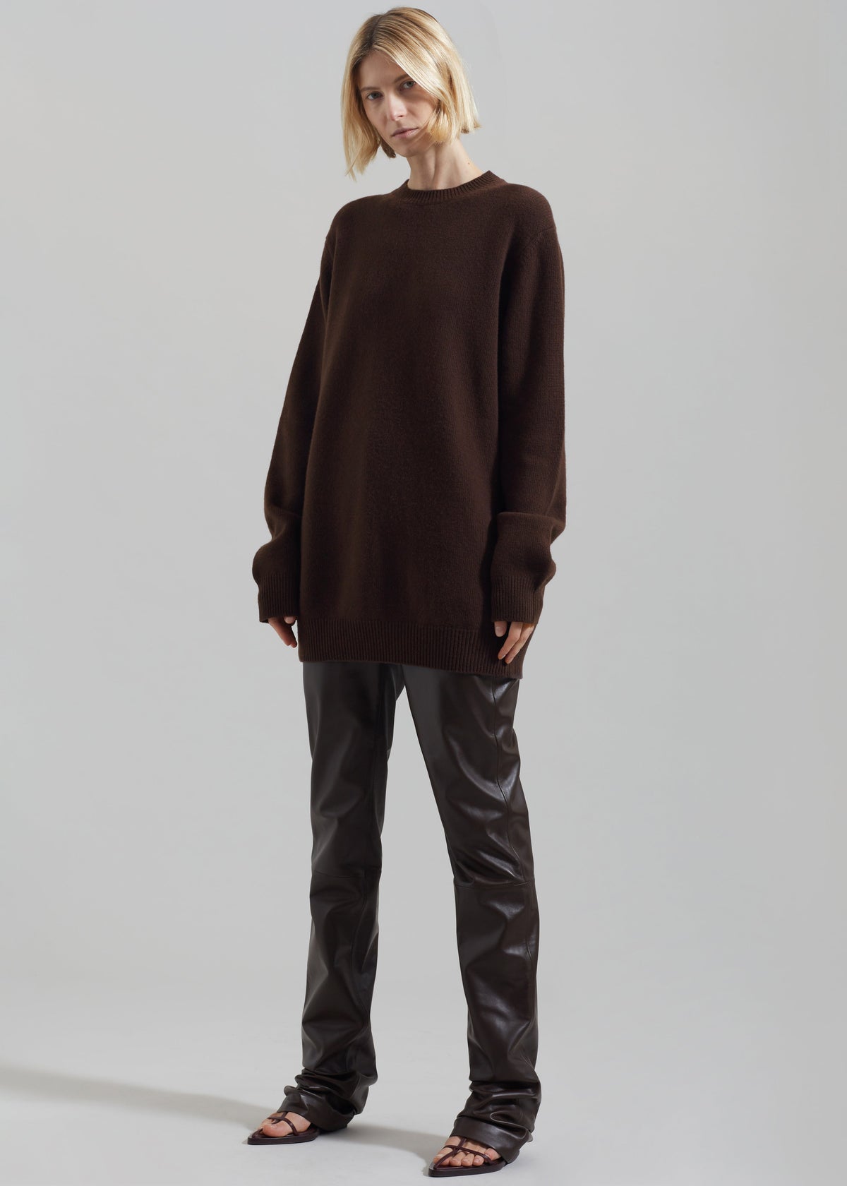 Maxime Knit Sweater Dress - Brown – view 9 of 12