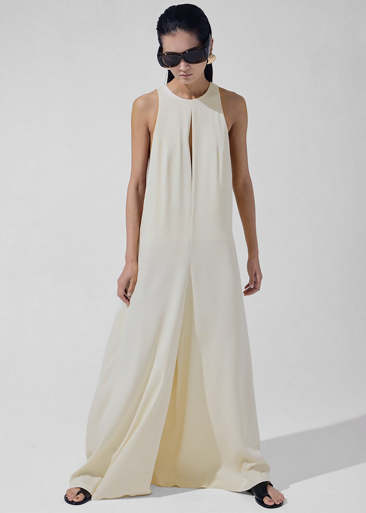 Mayan Wide Leg Jumpsuit - Ivory – view 6 of 8