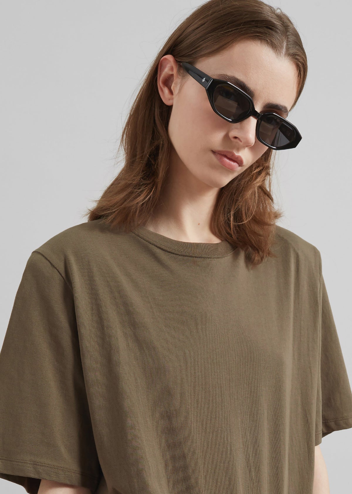 Meida Padded T-Shirt Bodysuit - Khaki – view 7 of 10
