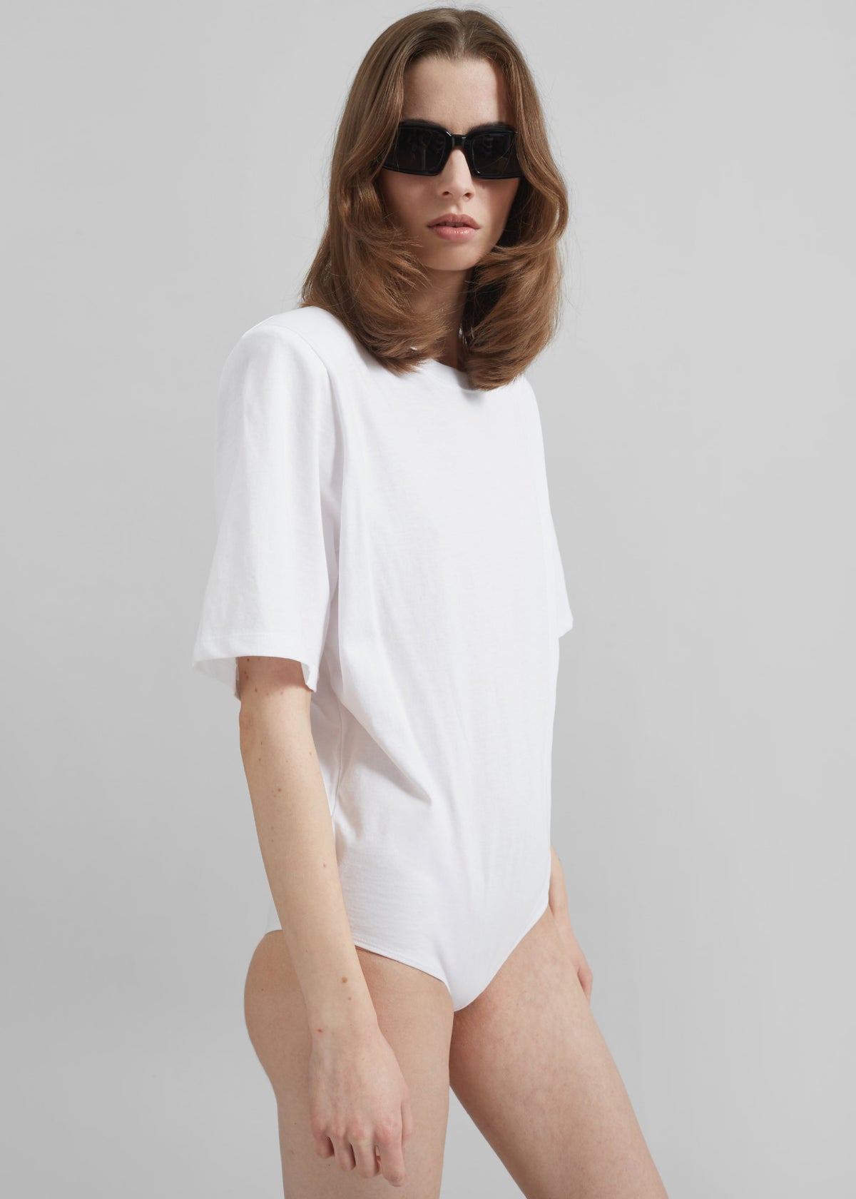 Meida Padded T-Shirt Bodysuit - White – view 2 of 9