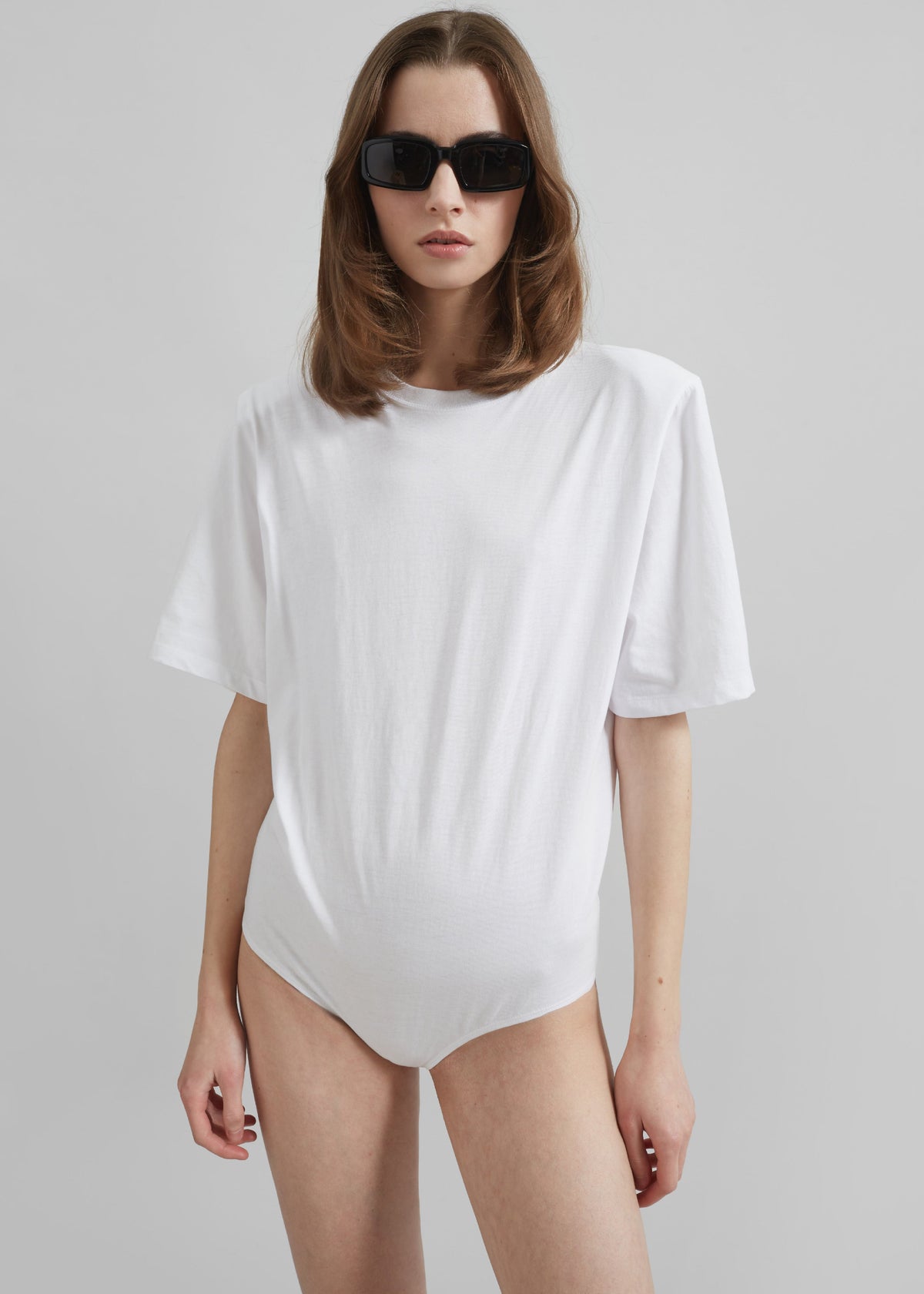Meida Padded T-Shirt Bodysuit - White – view 3 of 9