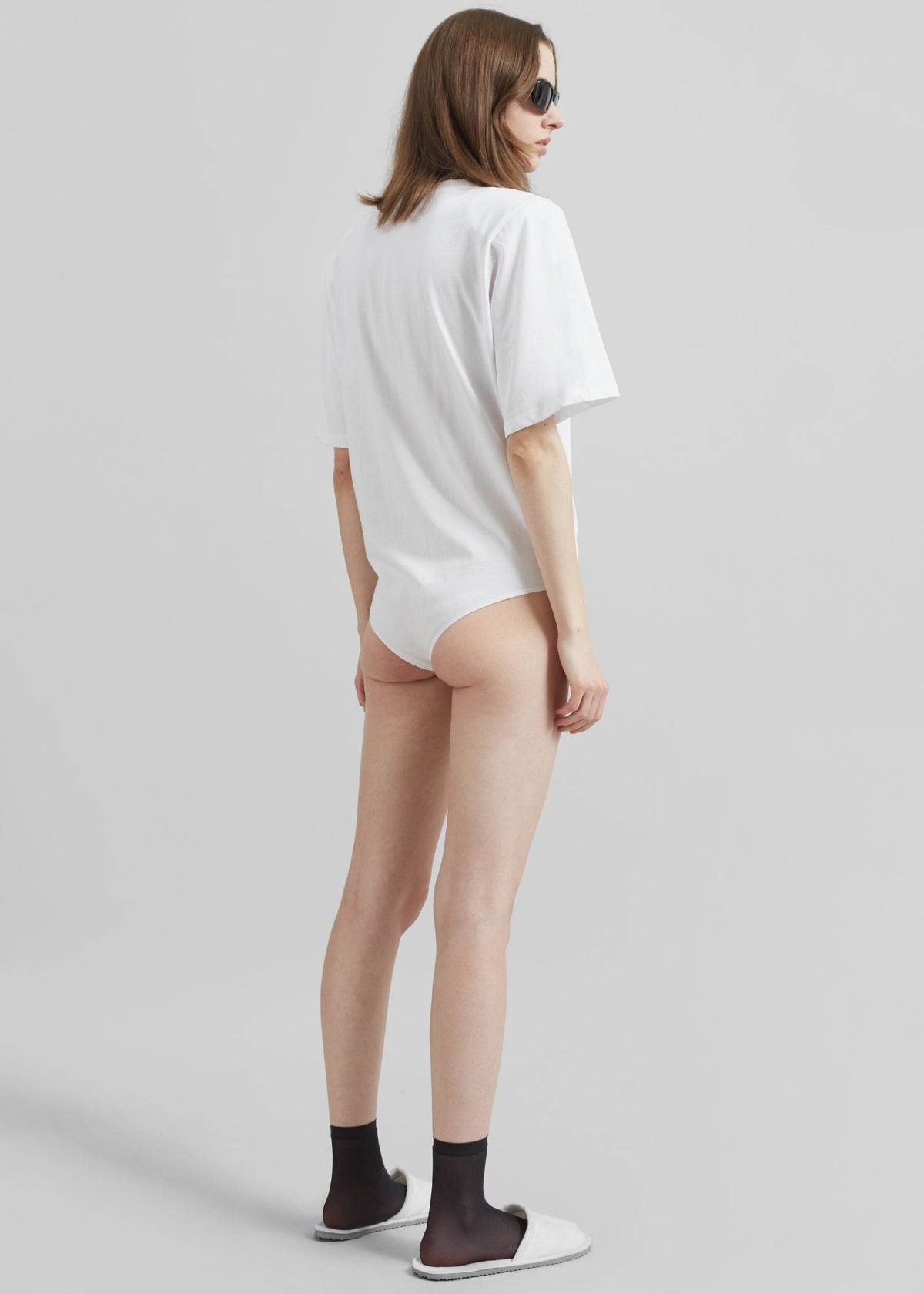 Meida Padded T-Shirt Bodysuit - White – view 8 of 9