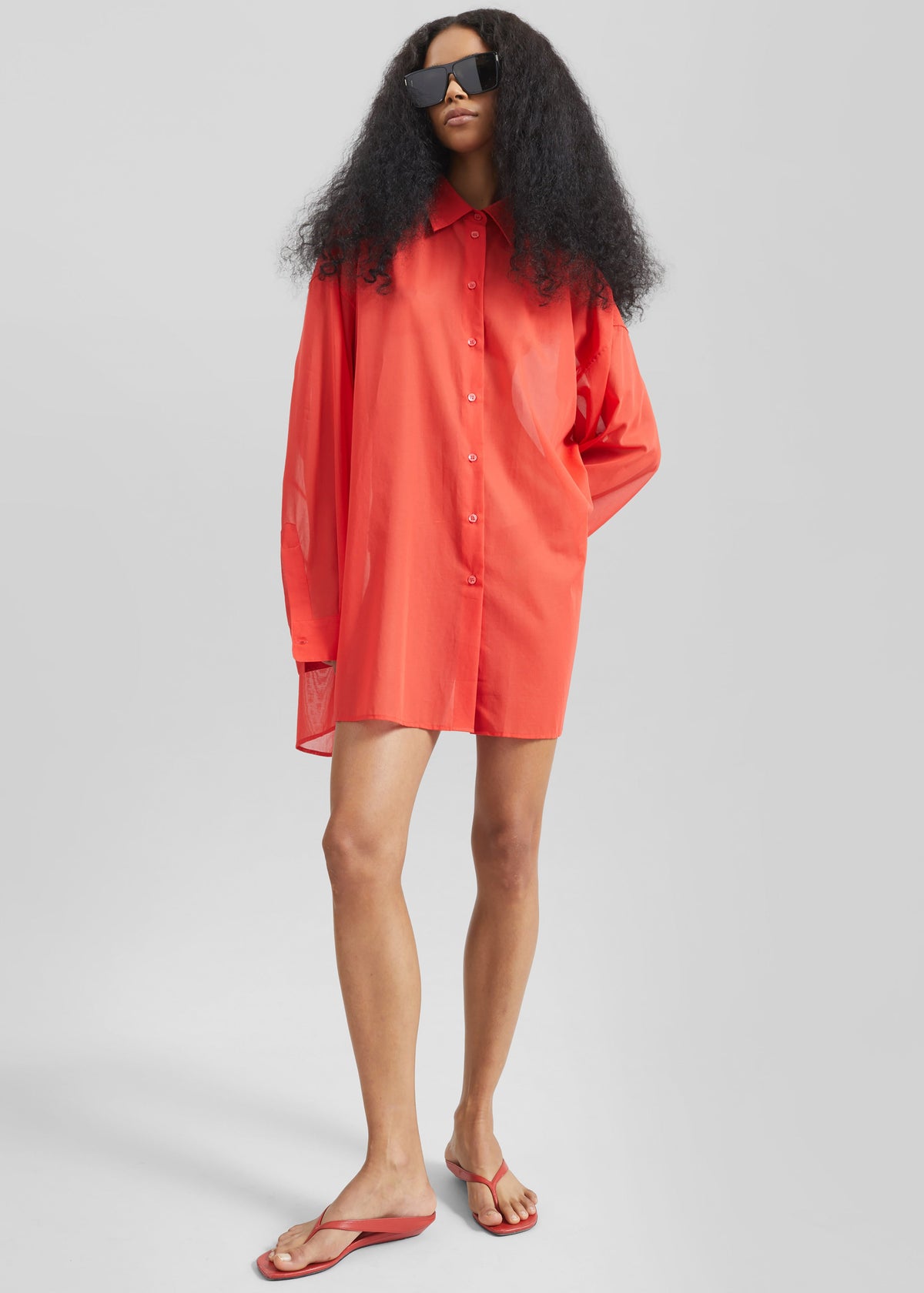 Melia Open-Back Shirt - Red – view 3 of 8
