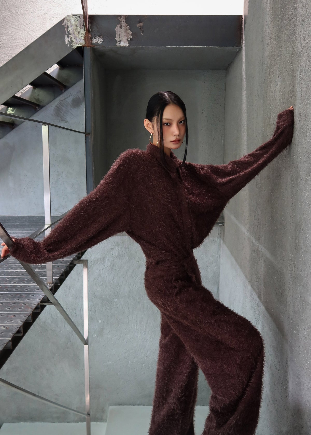 Melker Furry Pants - Mauve Brown – view 6 of 12