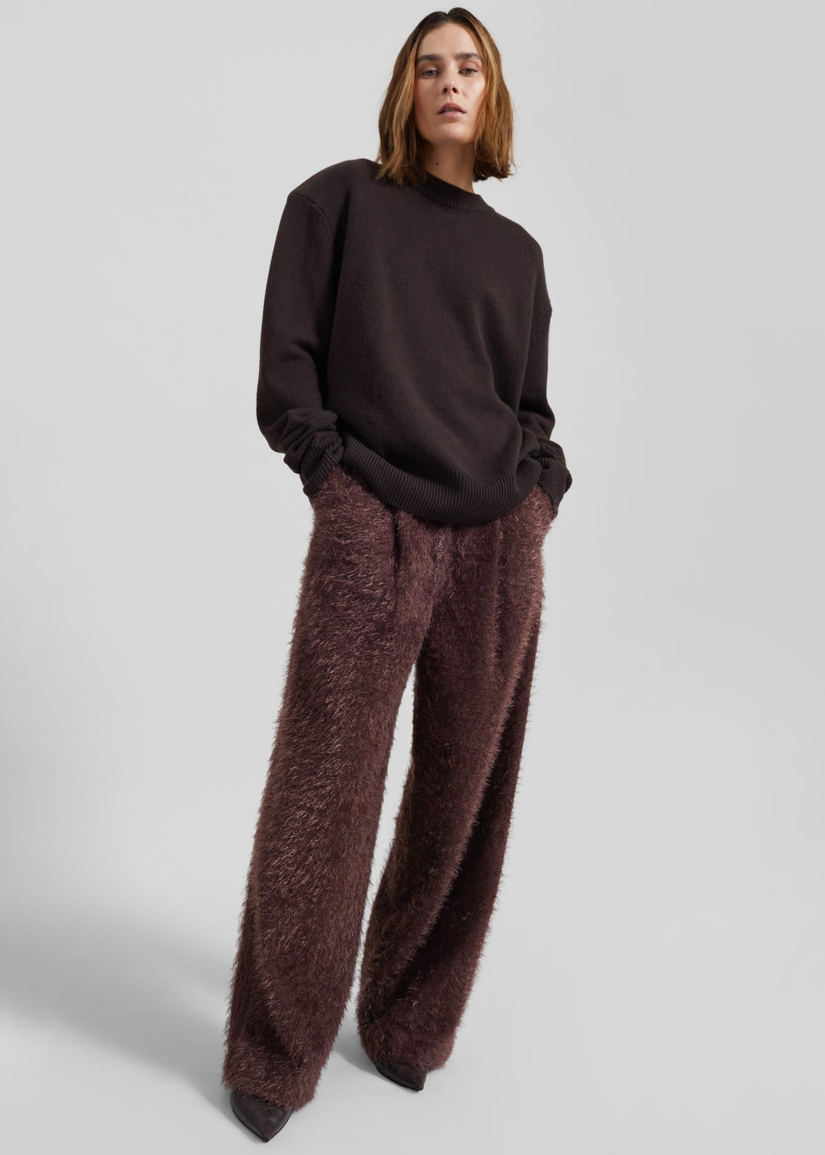 Melker Furry Pants - Mauve Brown – view 7 of 12