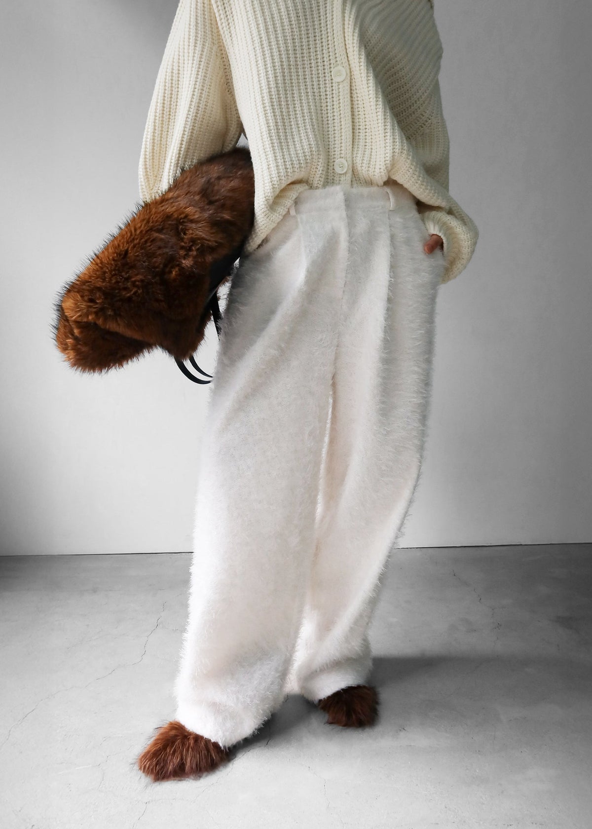 Melker Furry Pants - Off White – view 2 of 10