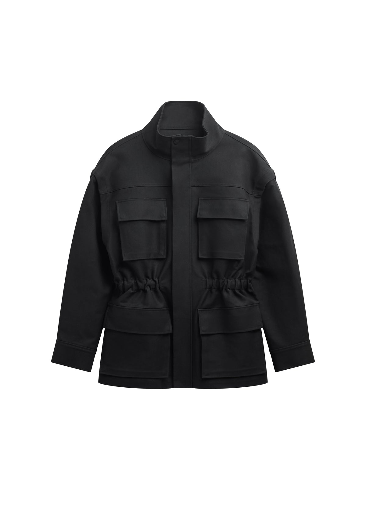 Melton Detachable Sleeve Cargo Jacket - Black – view 9 of 9