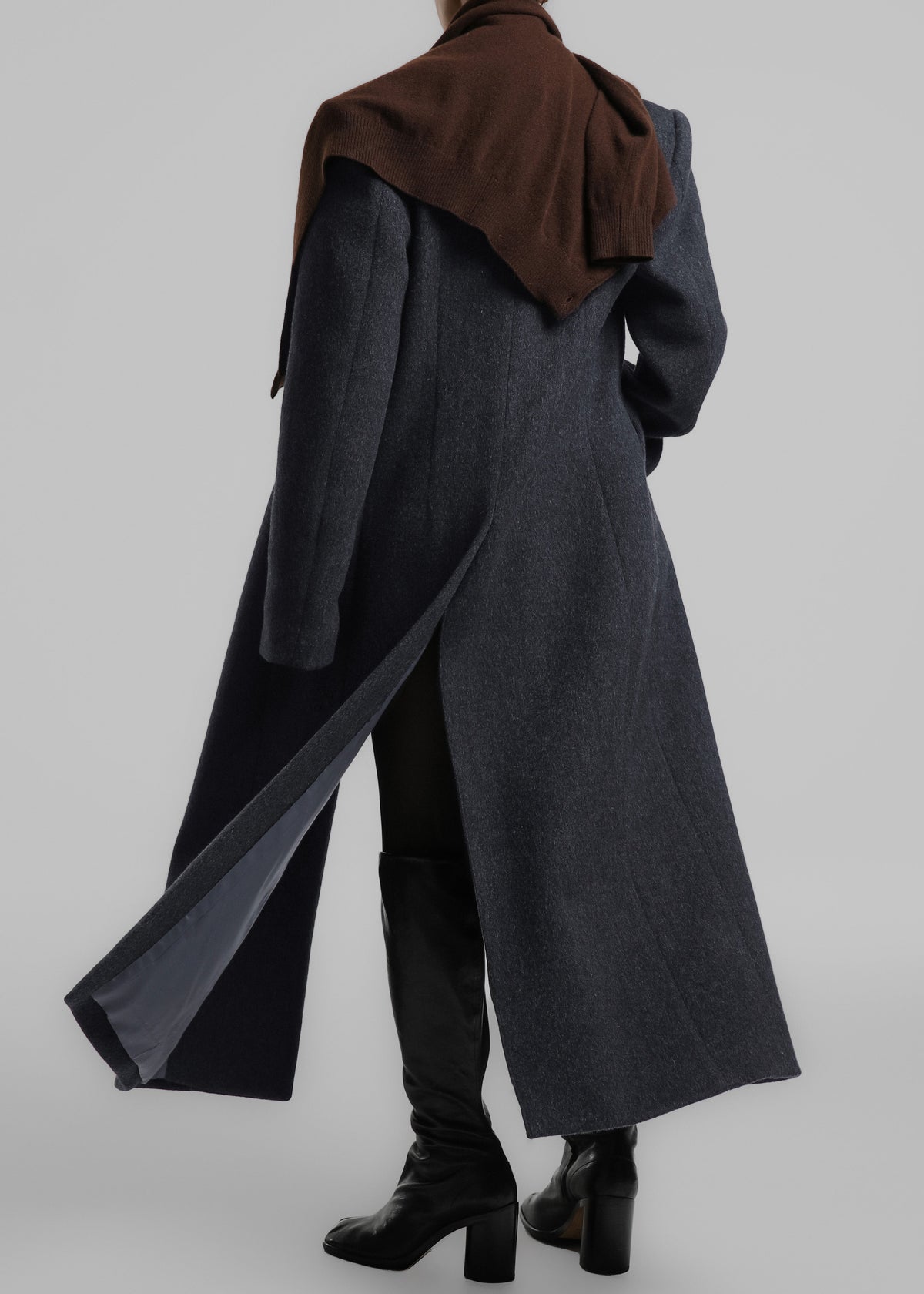 Melva Long Coat - Charcoal – view 9 of 11