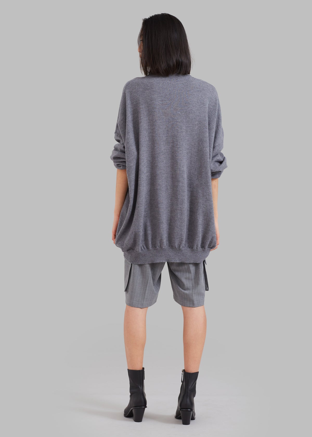 Meriel Wool Polo Sweater - Grey – view 9 of 15