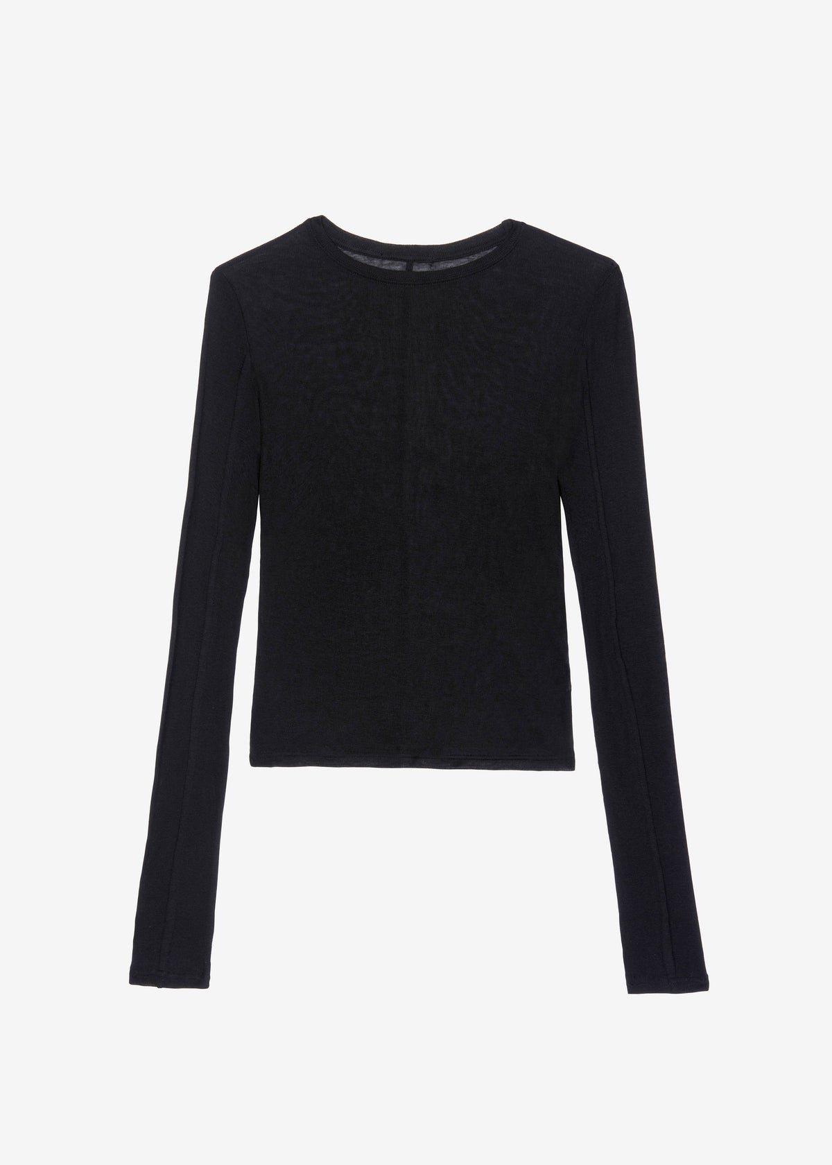 Mesa Sheer Long Sleeve Tee - Black – view 11 of 11