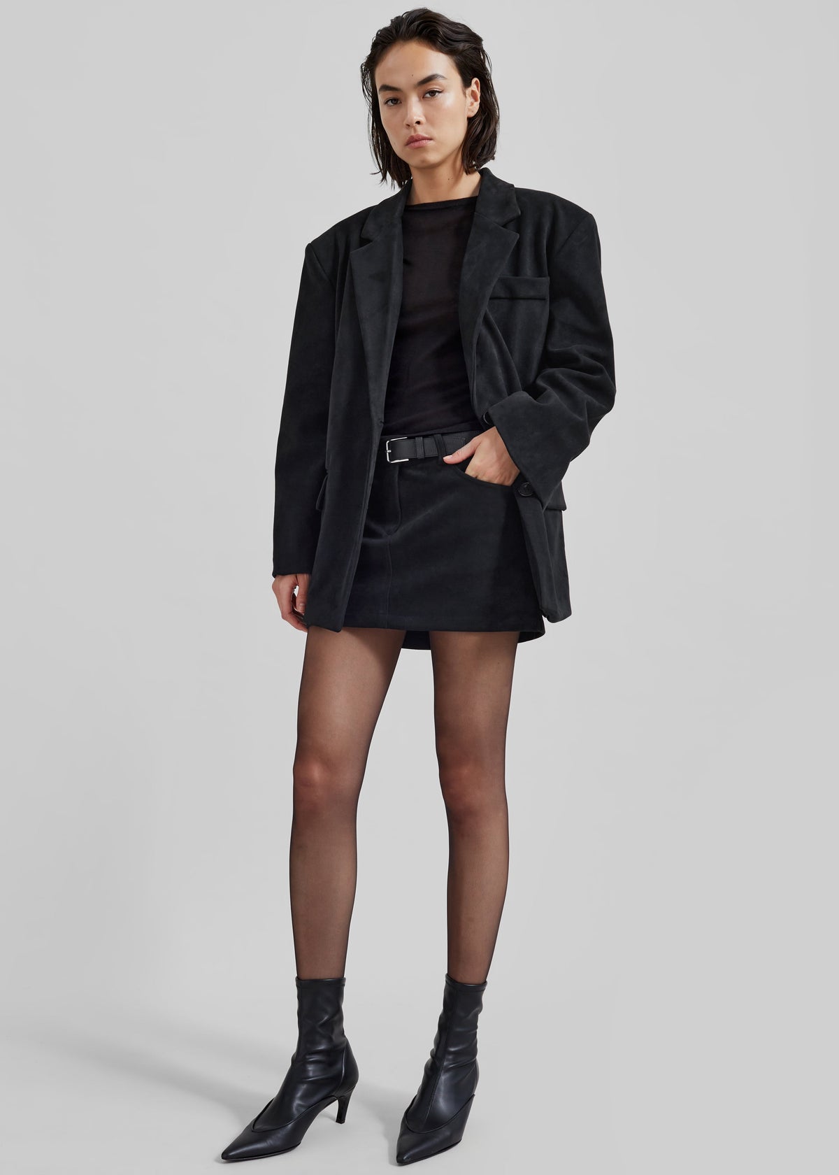 Mesa Sheer Long Sleeve Tee - Black – view 8 of 11