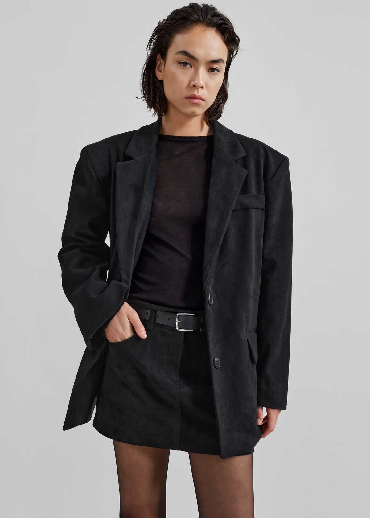 Mesa Sheer Long Sleeve Tee - Black – view 7 of 11