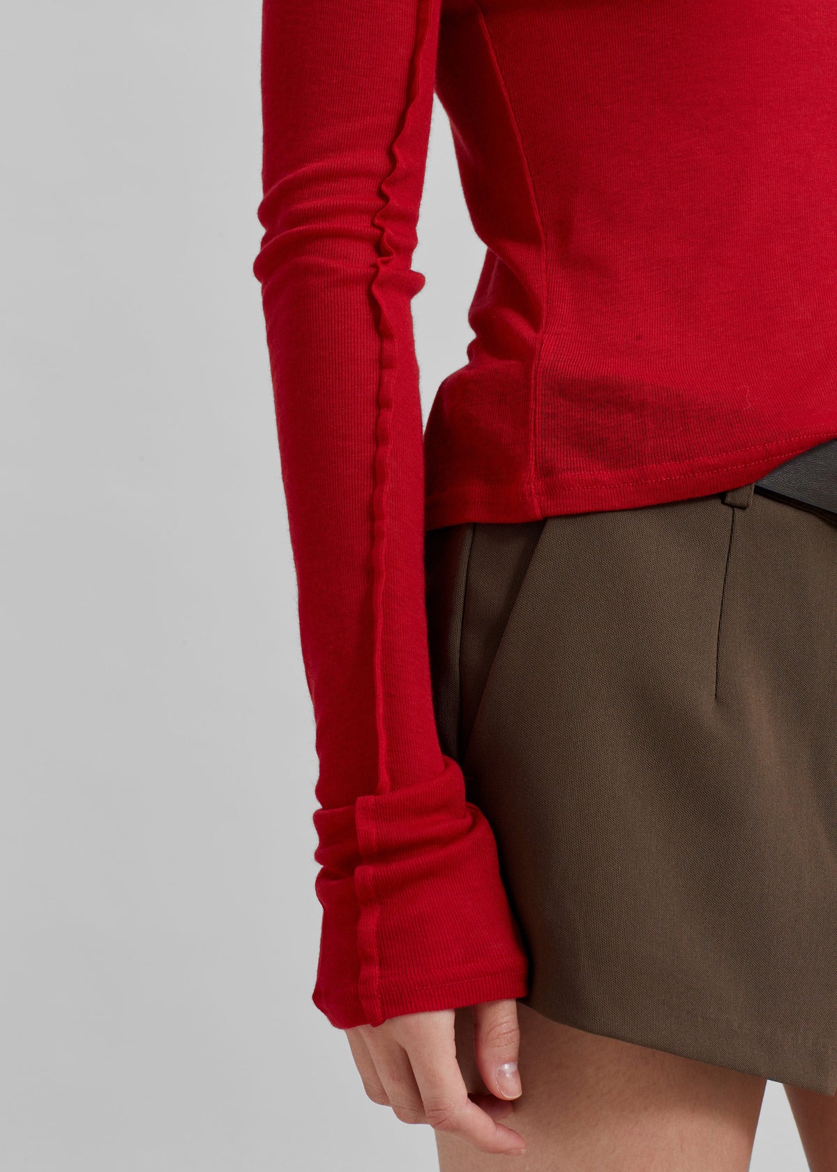 Mesa Sheer Long Sleeve Tee - Red – view 4 of 9