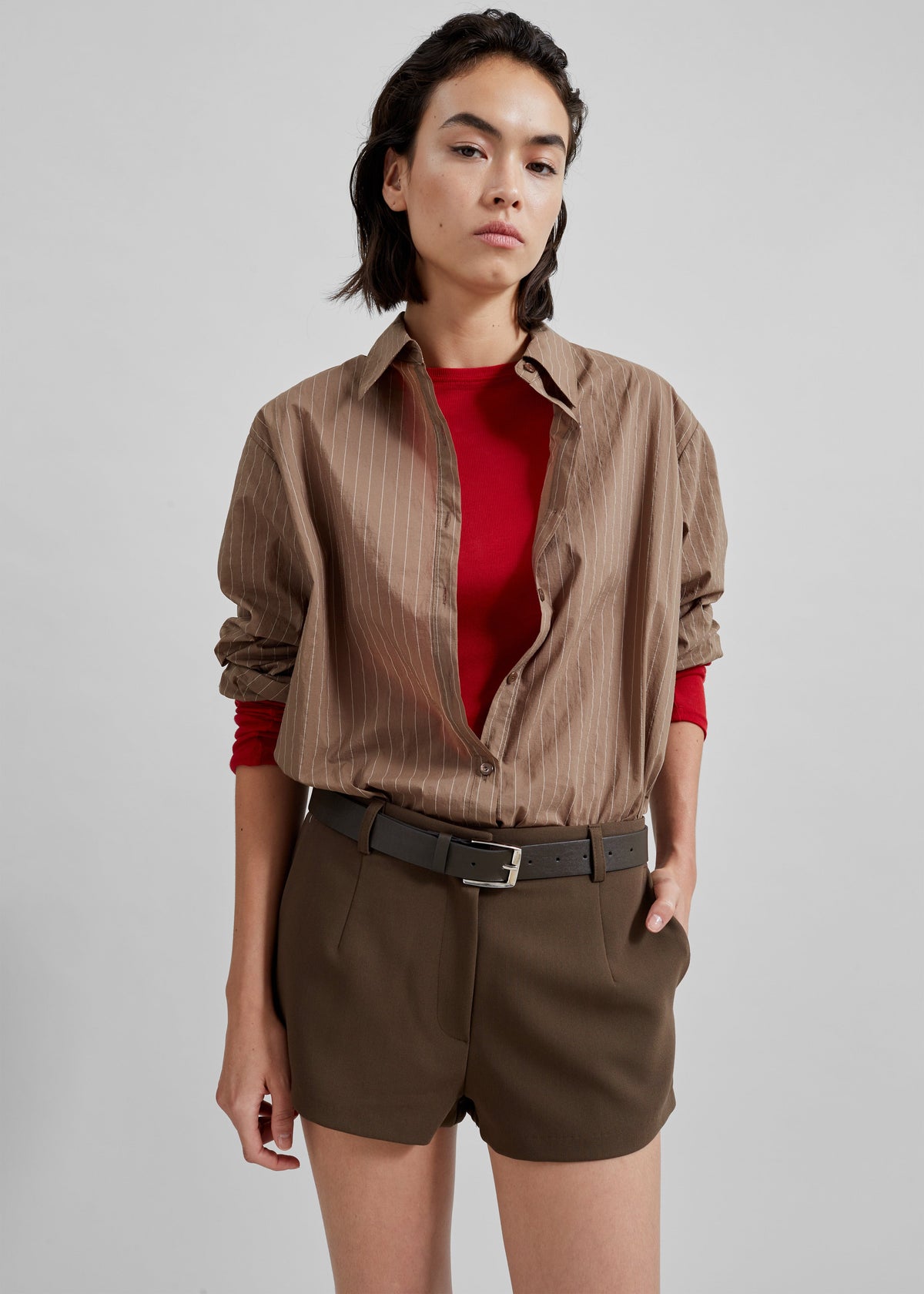 Mesa Sheer Long Sleeve Tee - Red – view 6 of 9