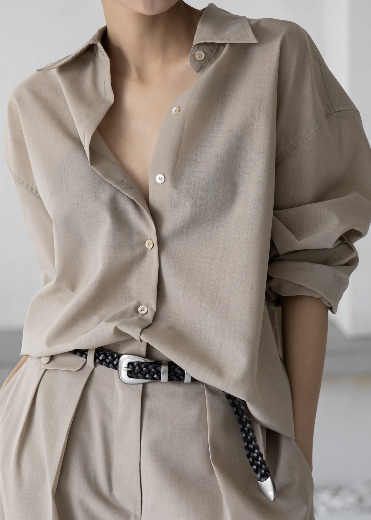 Meslay Sheer Shirt - Beige – view 1 of 10