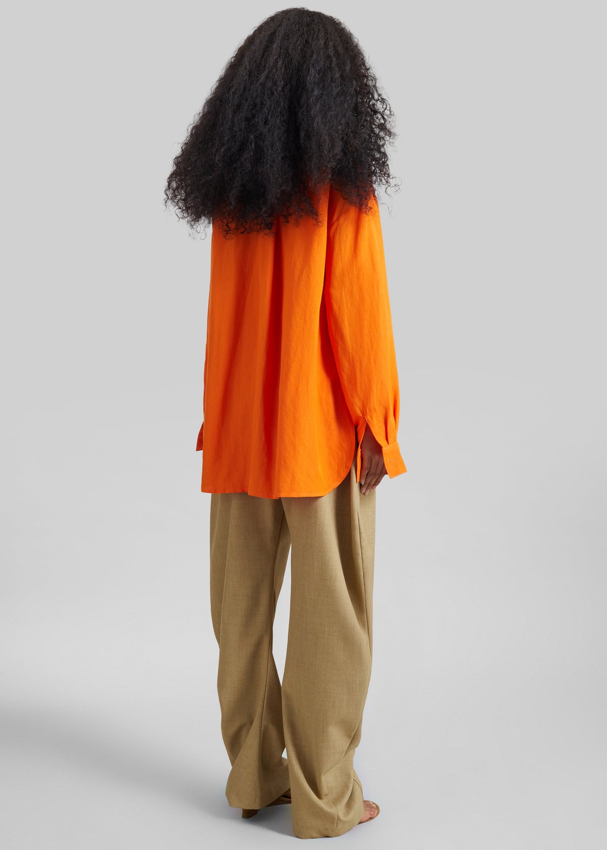 Miery Linen Oversized Shirt - Orange – view 7 of 8