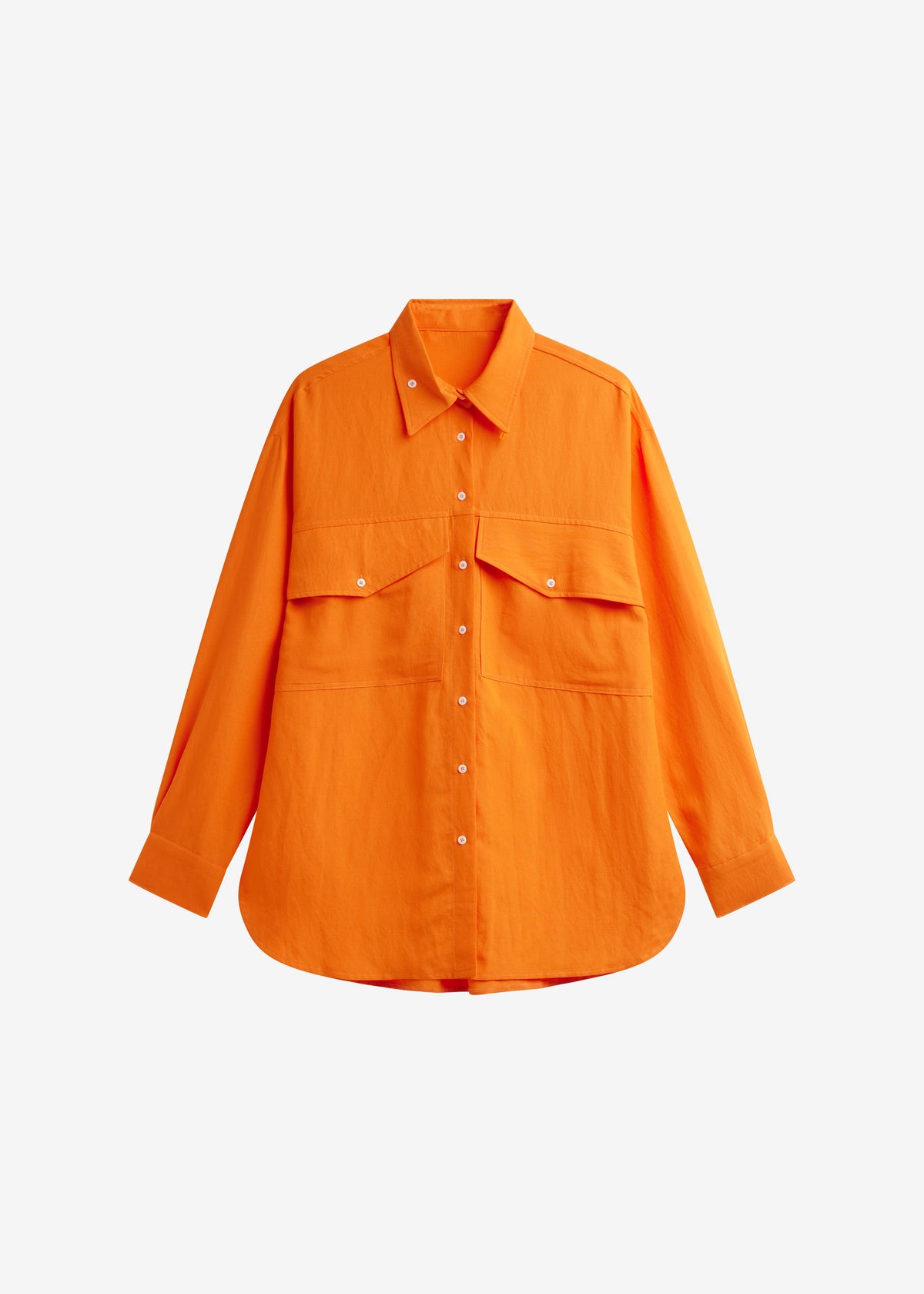 Miery Linen Oversized Shirt - Orange – view 8 of 8