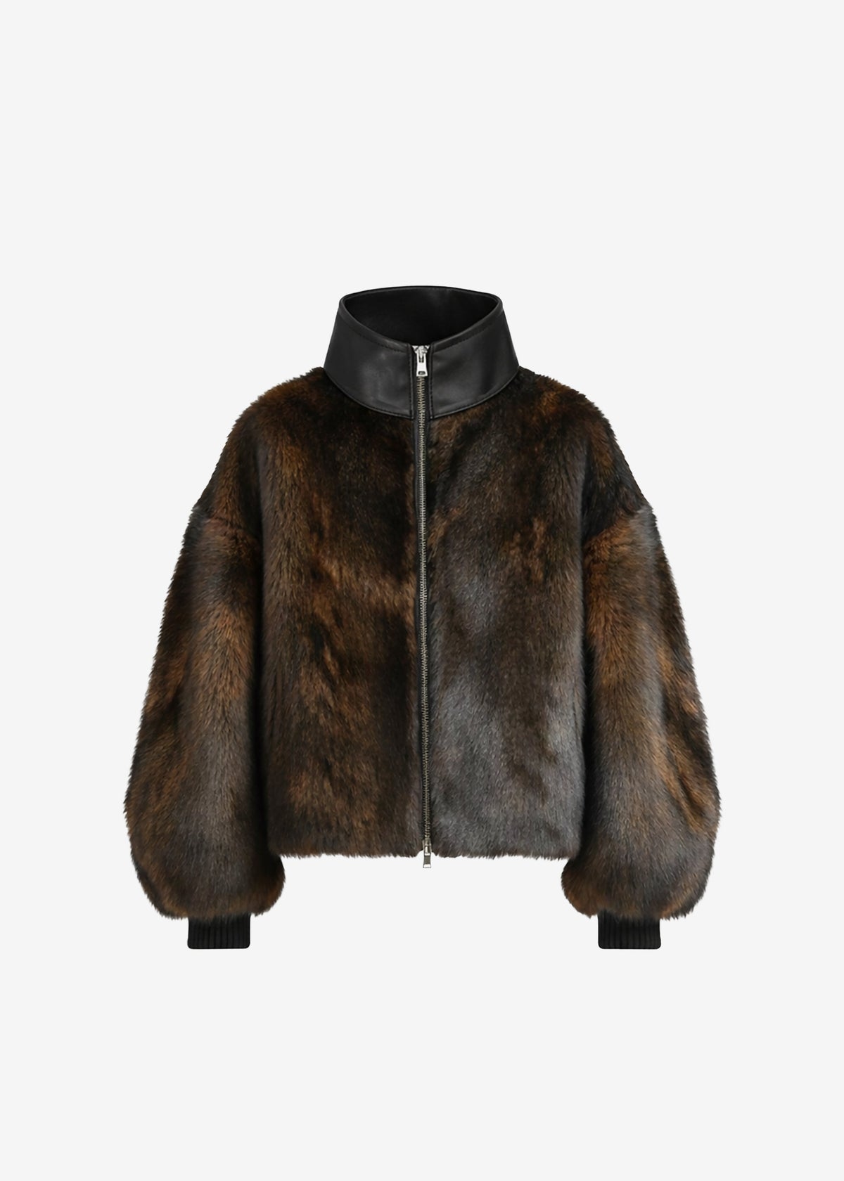 Milano Fur Bomber Jacket - Dark Brown – view 6 of 6