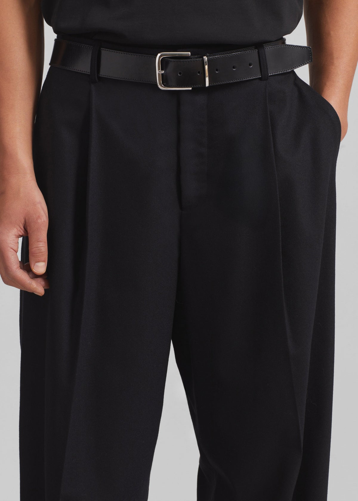 Milton Flannel Trousers - Black – view 3 of 9