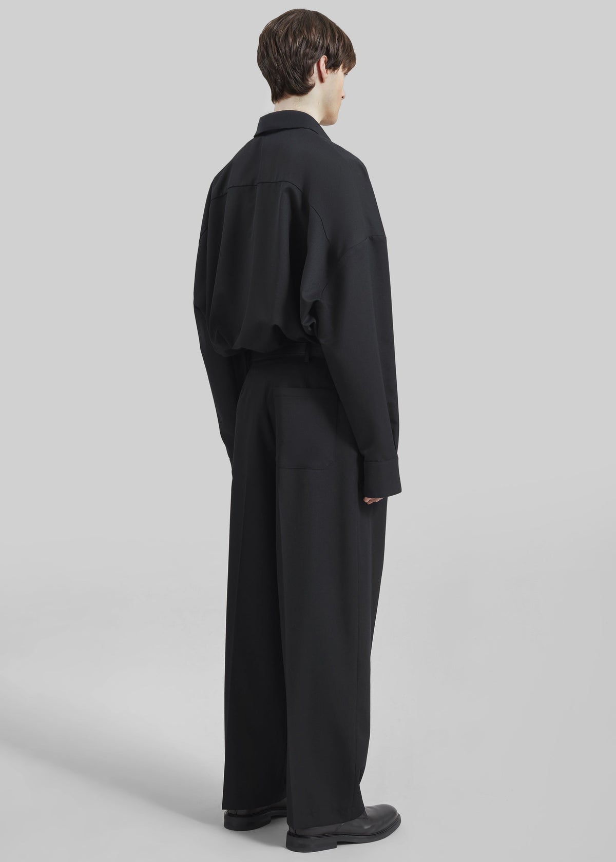 Milton Wool-Blend Shirt - Black – view 7 of 8