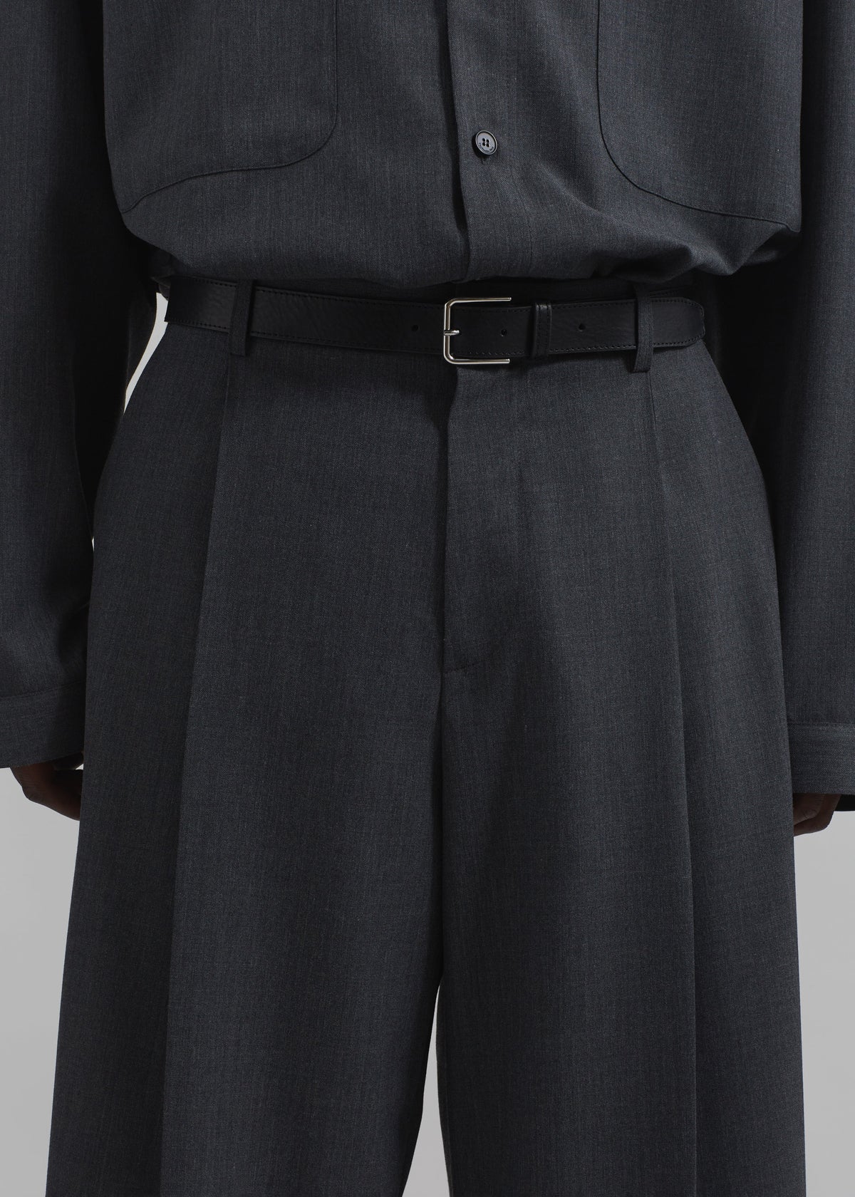 Milton Wool-Blend Trousers - Dark Grey – view 2 of 7