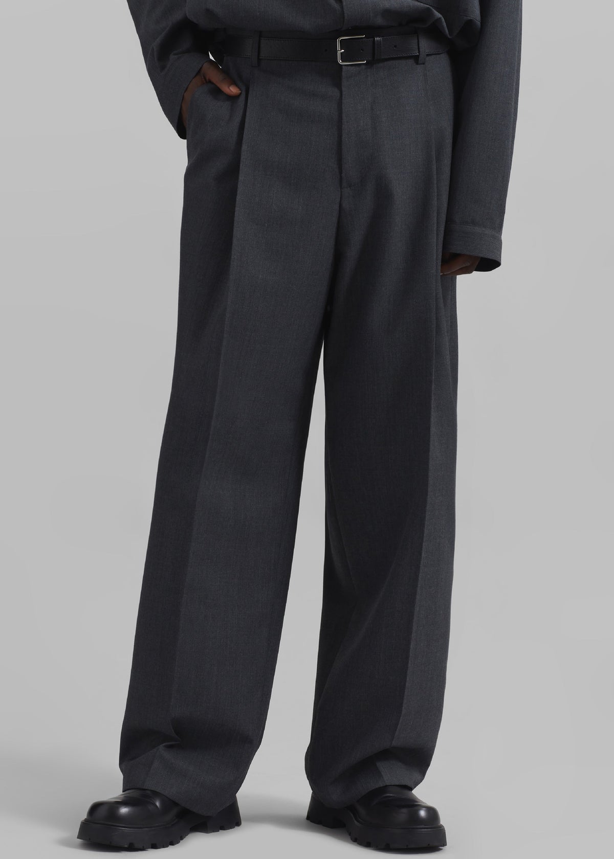 Milton Wool-Blend Trousers - Dark Grey – view 3 of 7