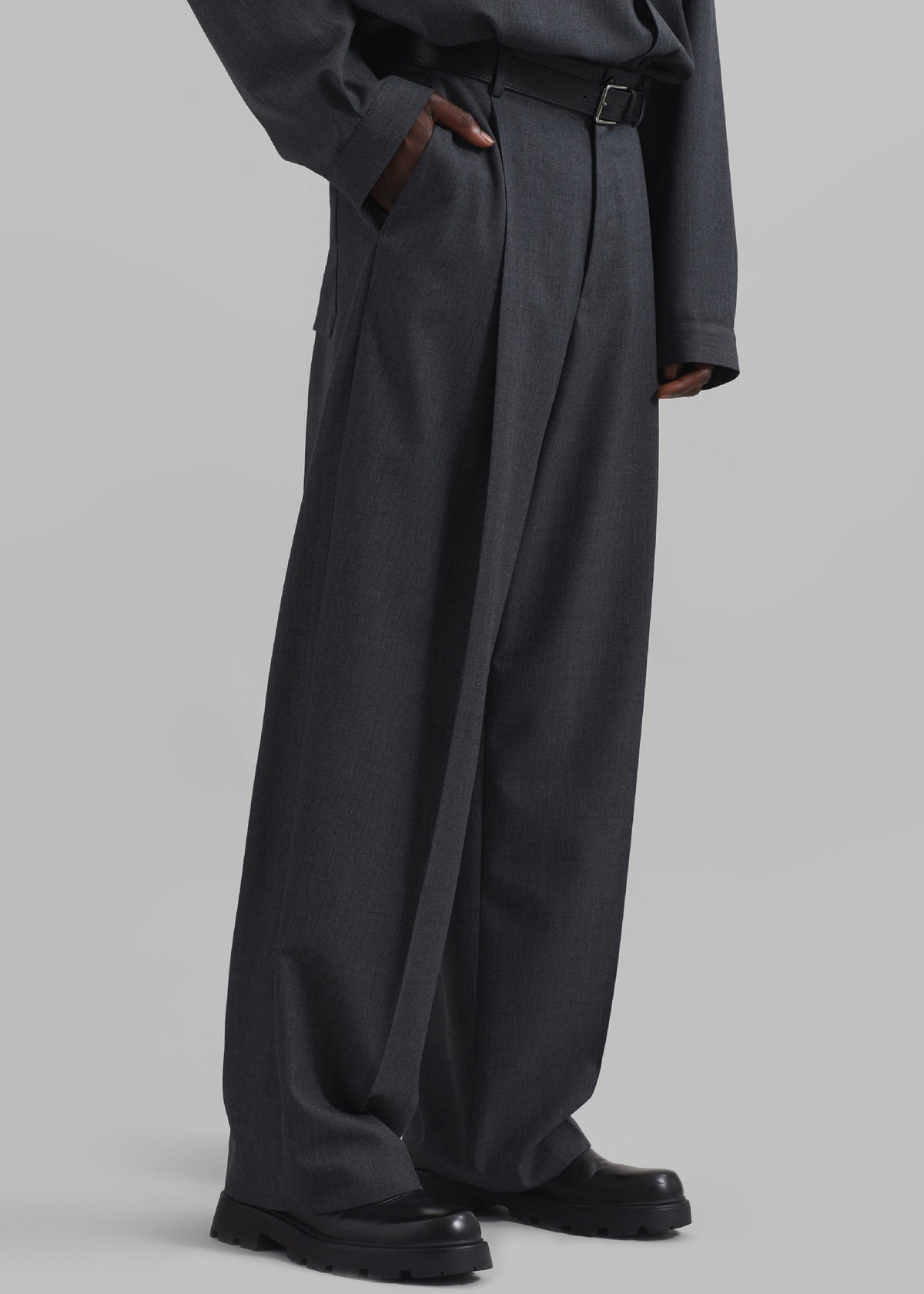 Milton Wool-Blend Trousers - Dark Grey – view 4 of 7
