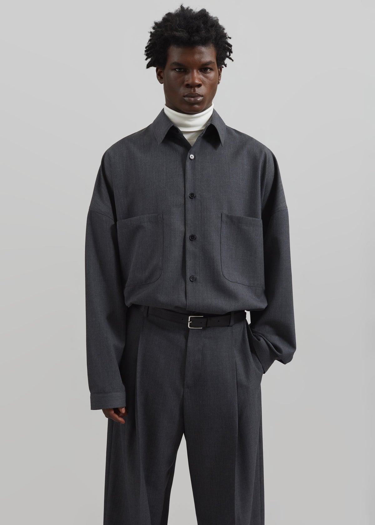 Milton Wool-Blend Trousers - Dark Grey – view 6 of 7