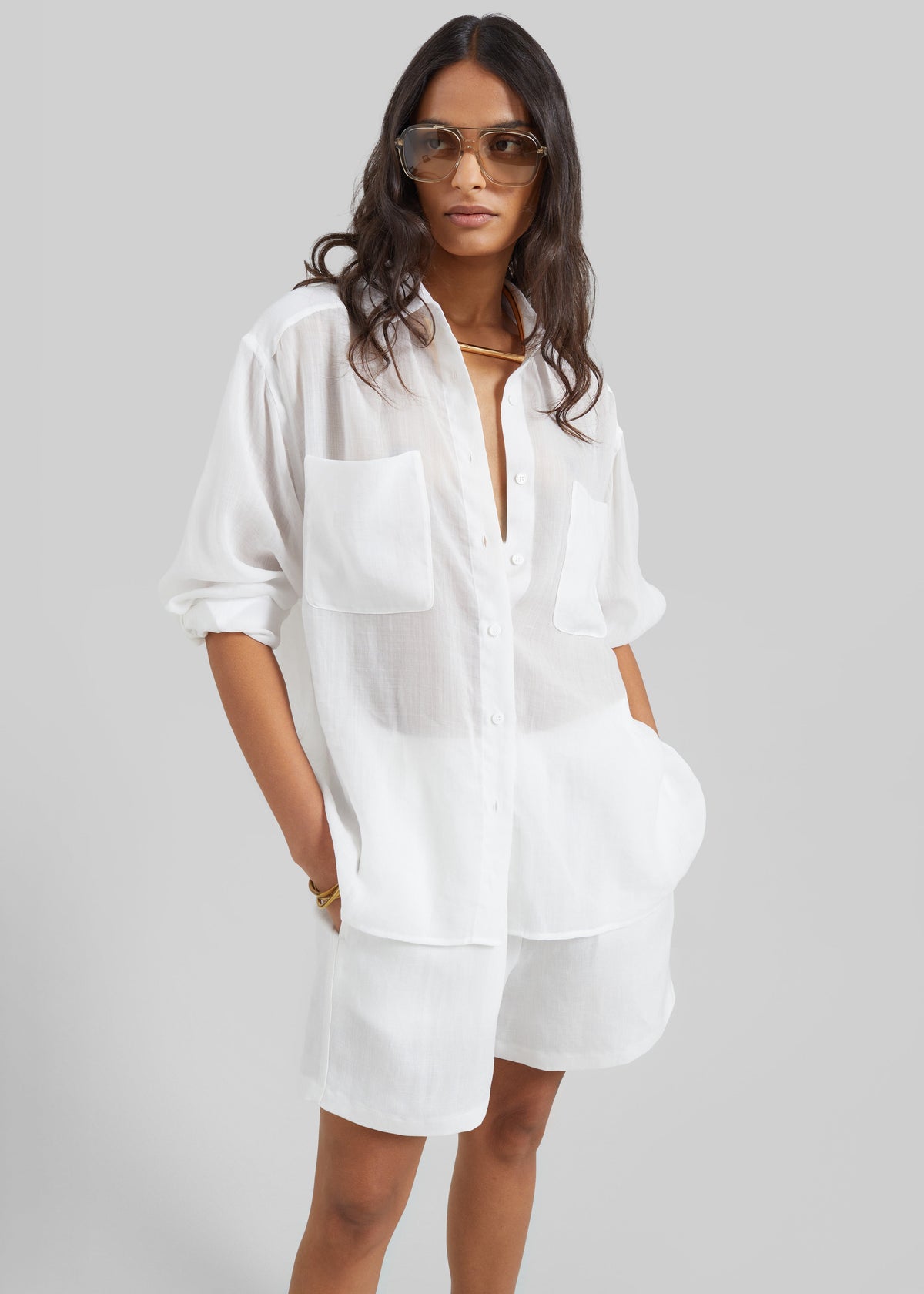 Mineo Linen Shorts - White – view 1 of 7