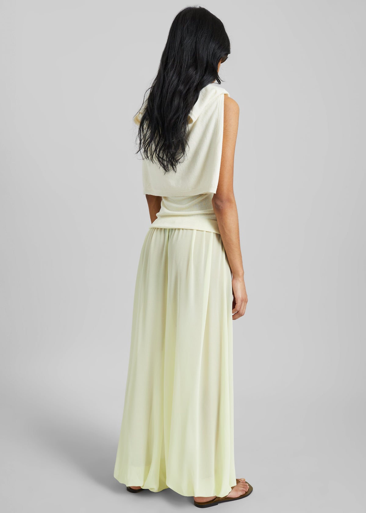 Mio Sheer Balloon Pants - Pale Yellow – view 7 of 8